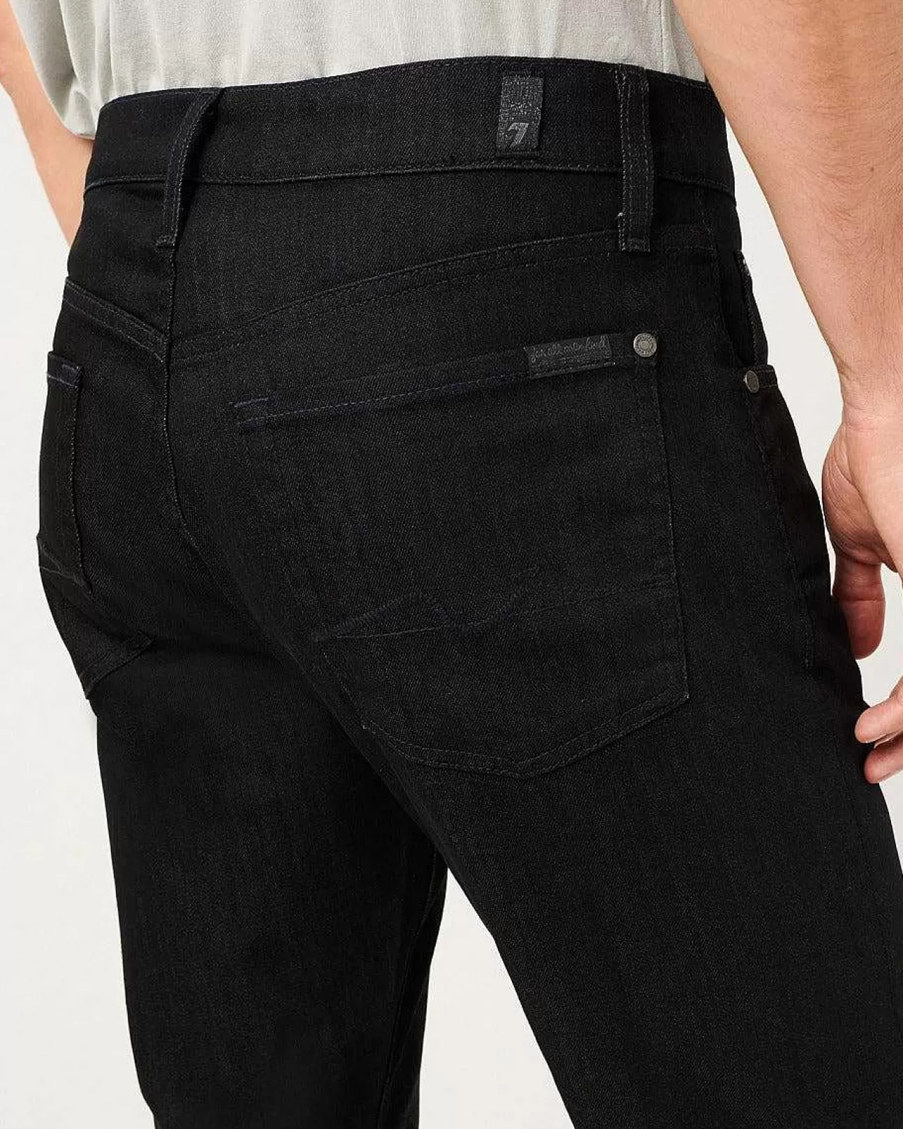 Jeans*Heren 7 For All Mankind Airweft-Denim De Rechte In Vaste Plant