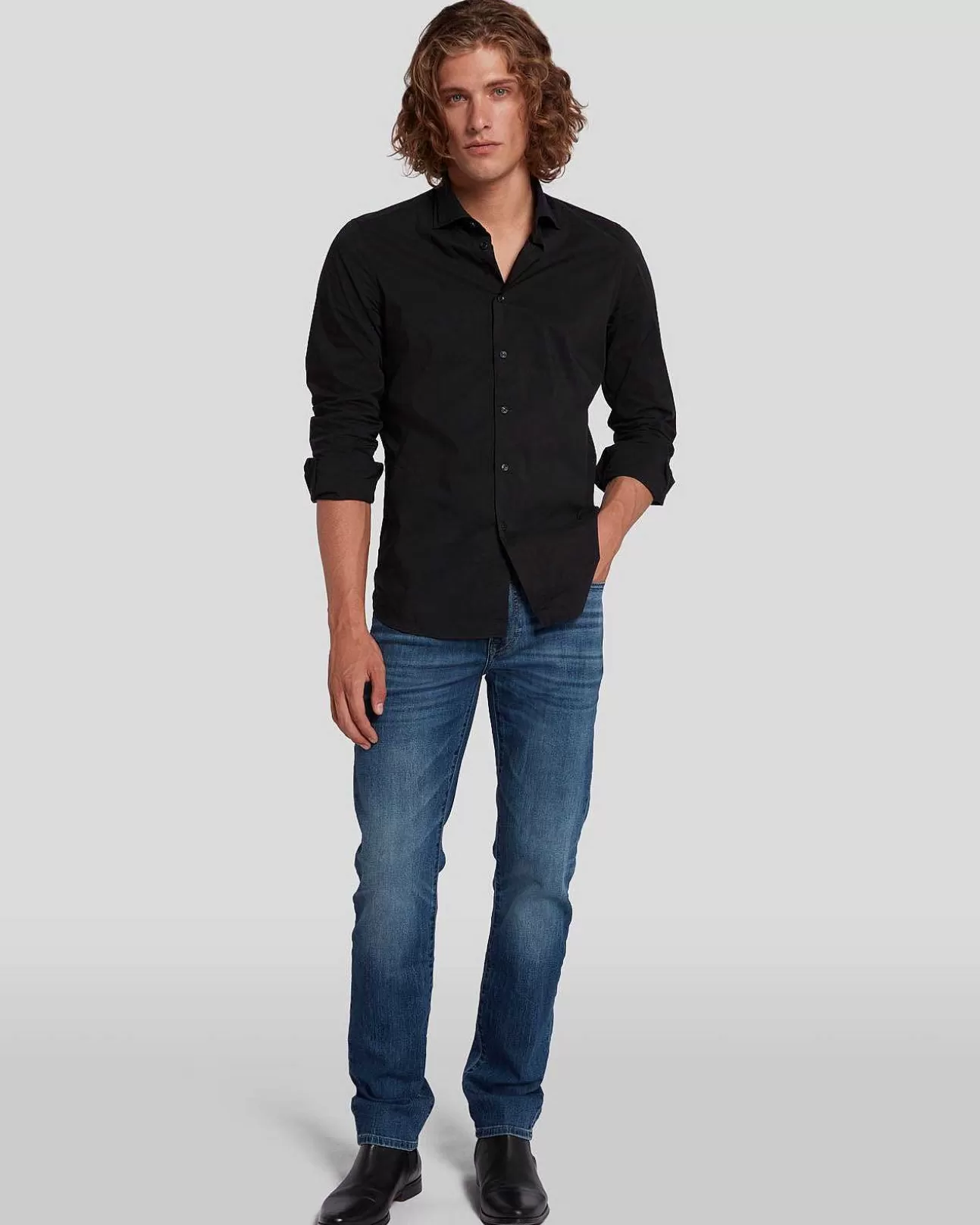 Jeans*Heren 7 For All Mankind Airweft-Denim Slimmy In Flash