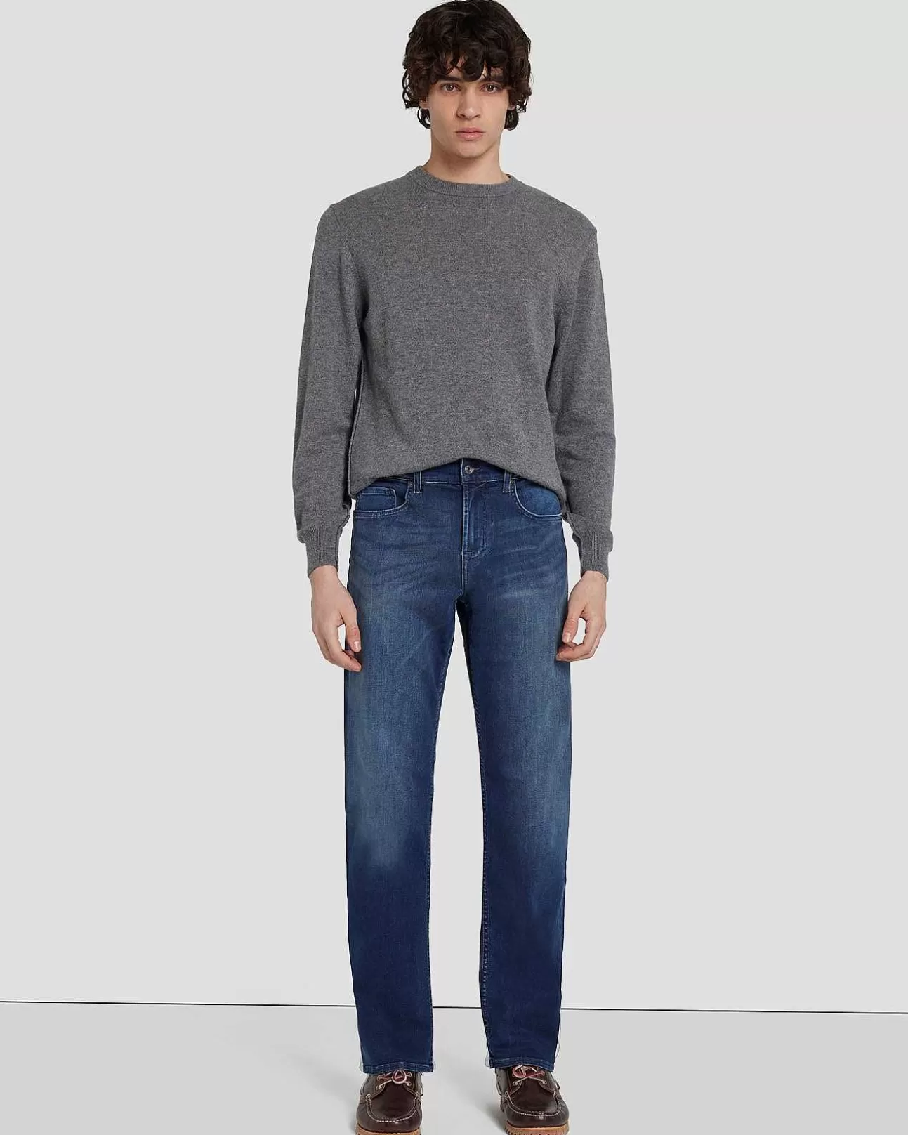 Jeans*Heren 7 For All Mankind Austyn Squiggle-In Donker Lago