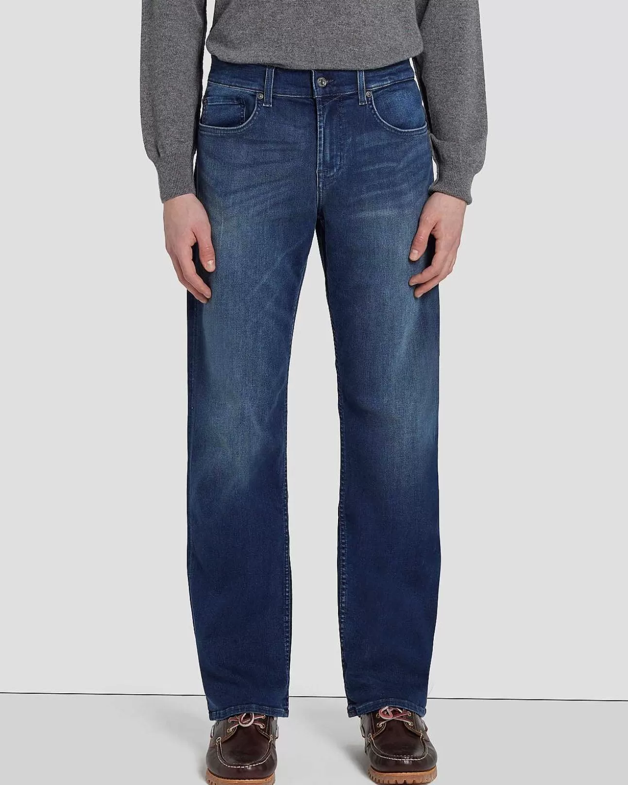 Jeans*Heren 7 For All Mankind Austyn Squiggle-In Donker Lago