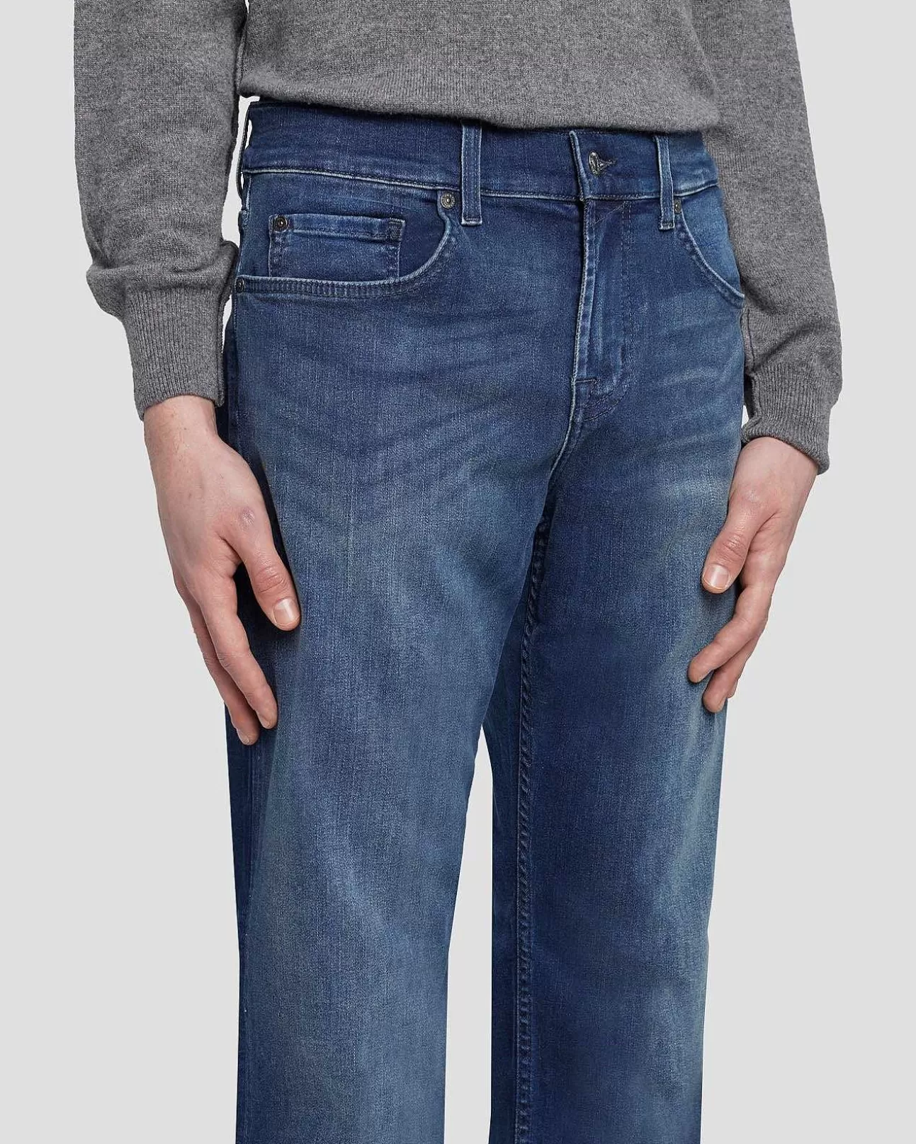 Jeans*Heren 7 For All Mankind Austyn Squiggle-In Donker Lago