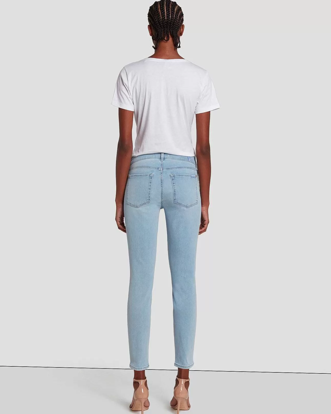 Jeans*Dames 7 For All Mankind B(Air) Enkel Skinny-In Luchtspiegeling