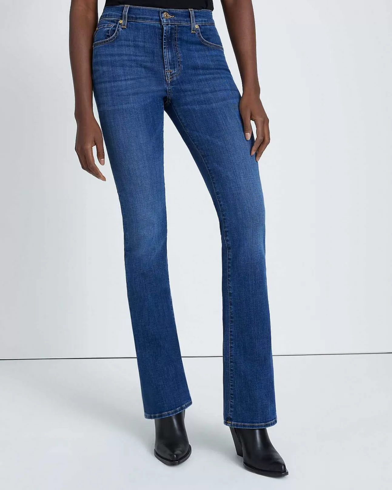 Jeans*Dames 7 For All Mankind B(Air) Kimmie Bootcut-In Gespoelde Indigo