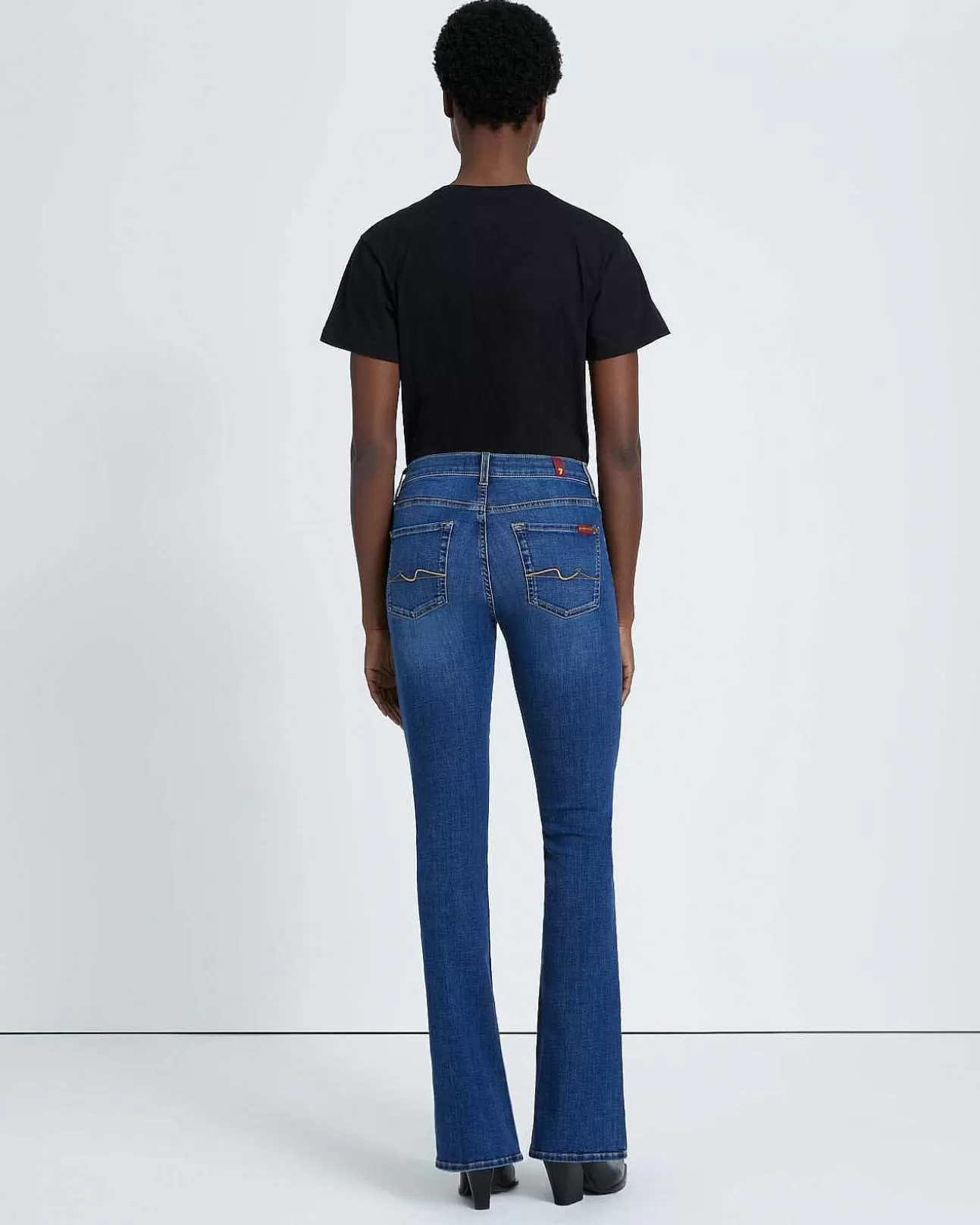 Jeans*Dames 7 For All Mankind B(Air) Kimmie Bootcut-In Gespoelde Indigo