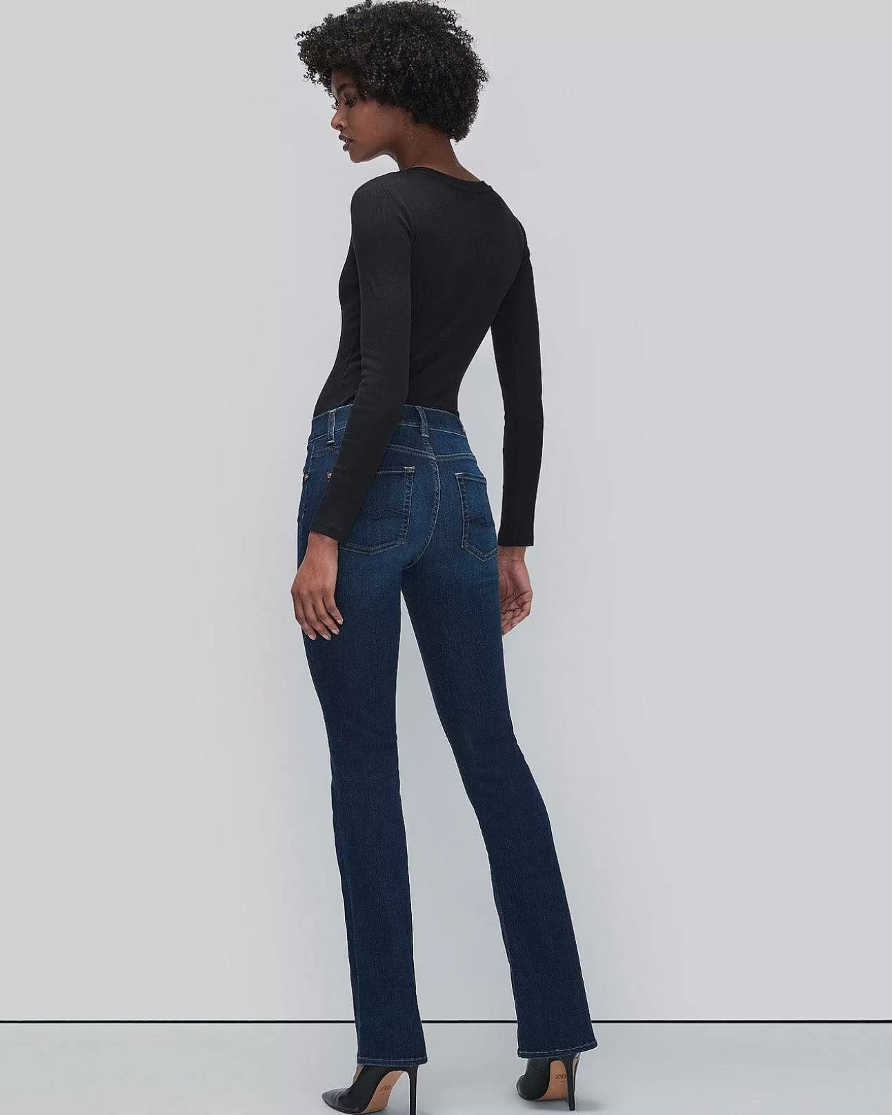 Jeans*Dames 7 For All Mankind B(Air) Kimmie Bootcut-In Gespoelde Indigo