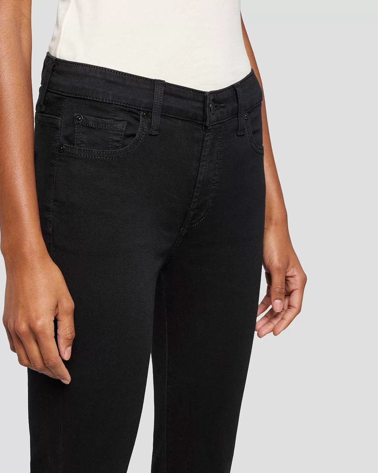 Jeans*Dames 7 For All Mankind B(Air) Kimmie Bootcut-In Zwart Gespoeld