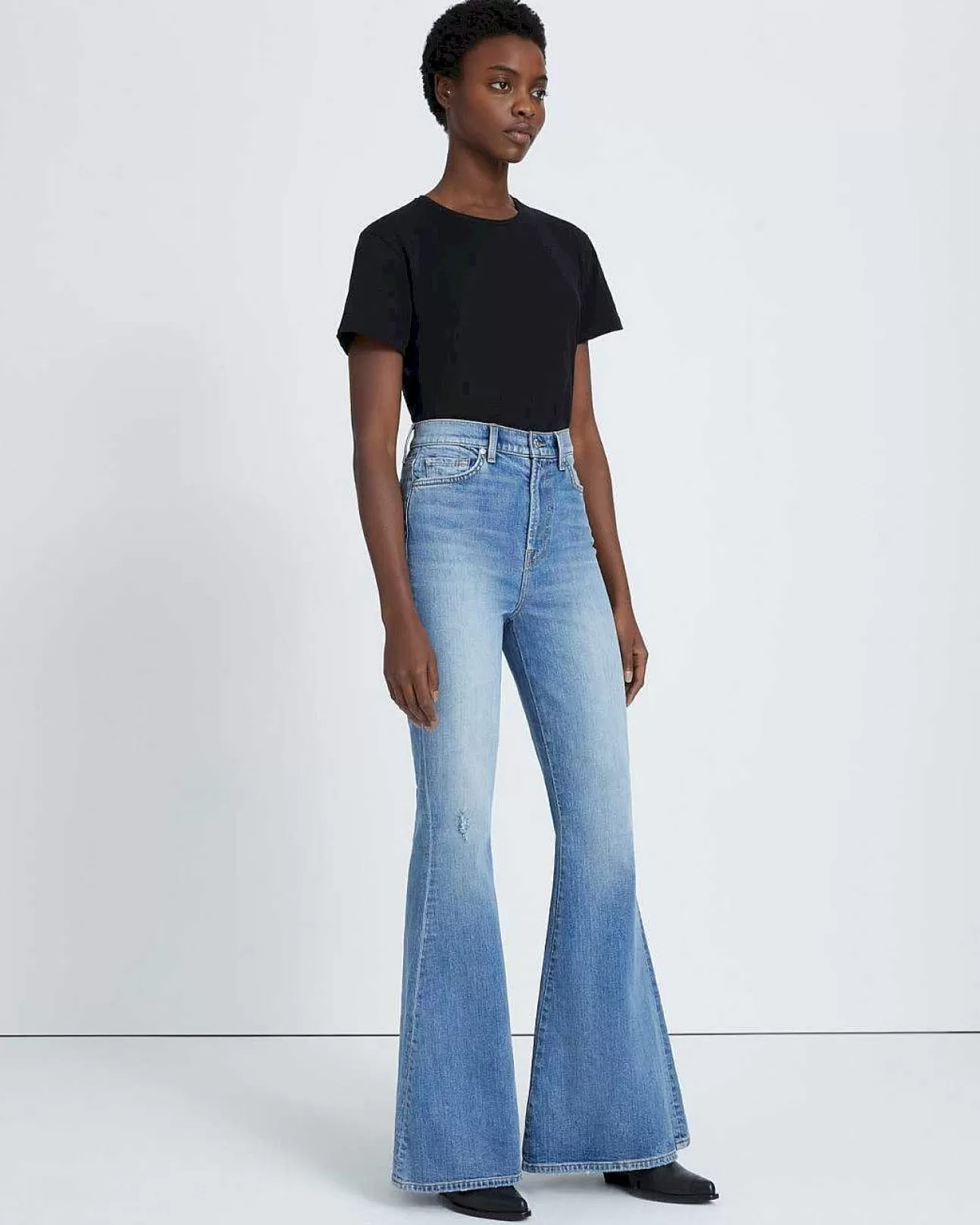 Jeans*Dames 7 For All Mankind Beauty-Denim Mega Flare In Maribel