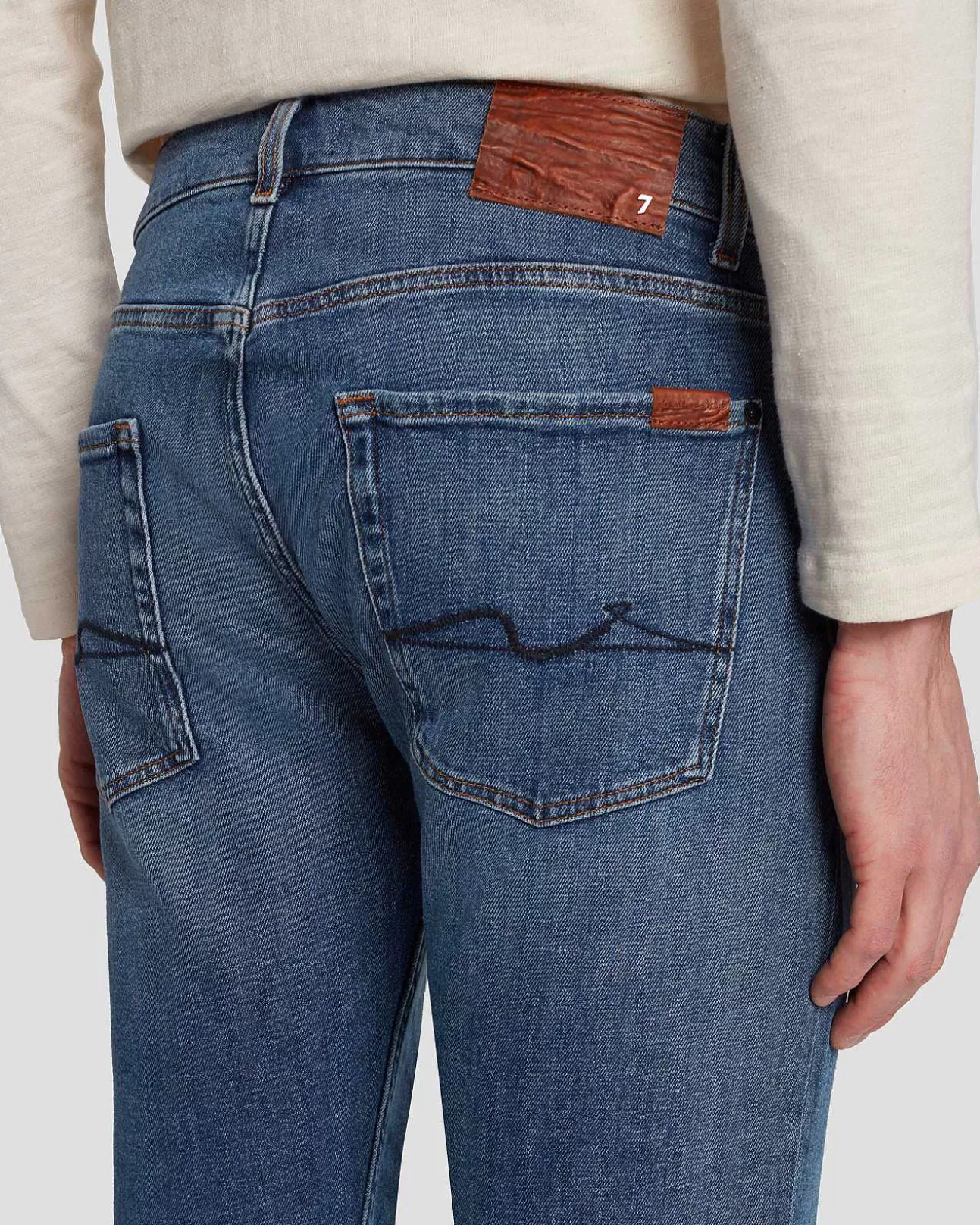 Jeans*Heren 7 For All Mankind Brett In Naar Adem Snakken