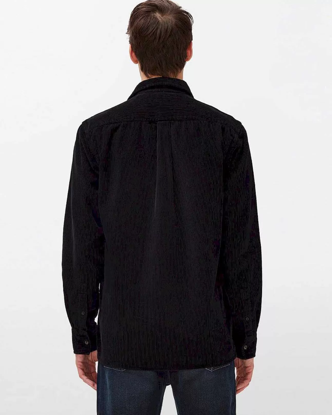 Overhemden*Heren 7 For All Mankind Corduroy Overshirt In Zwart