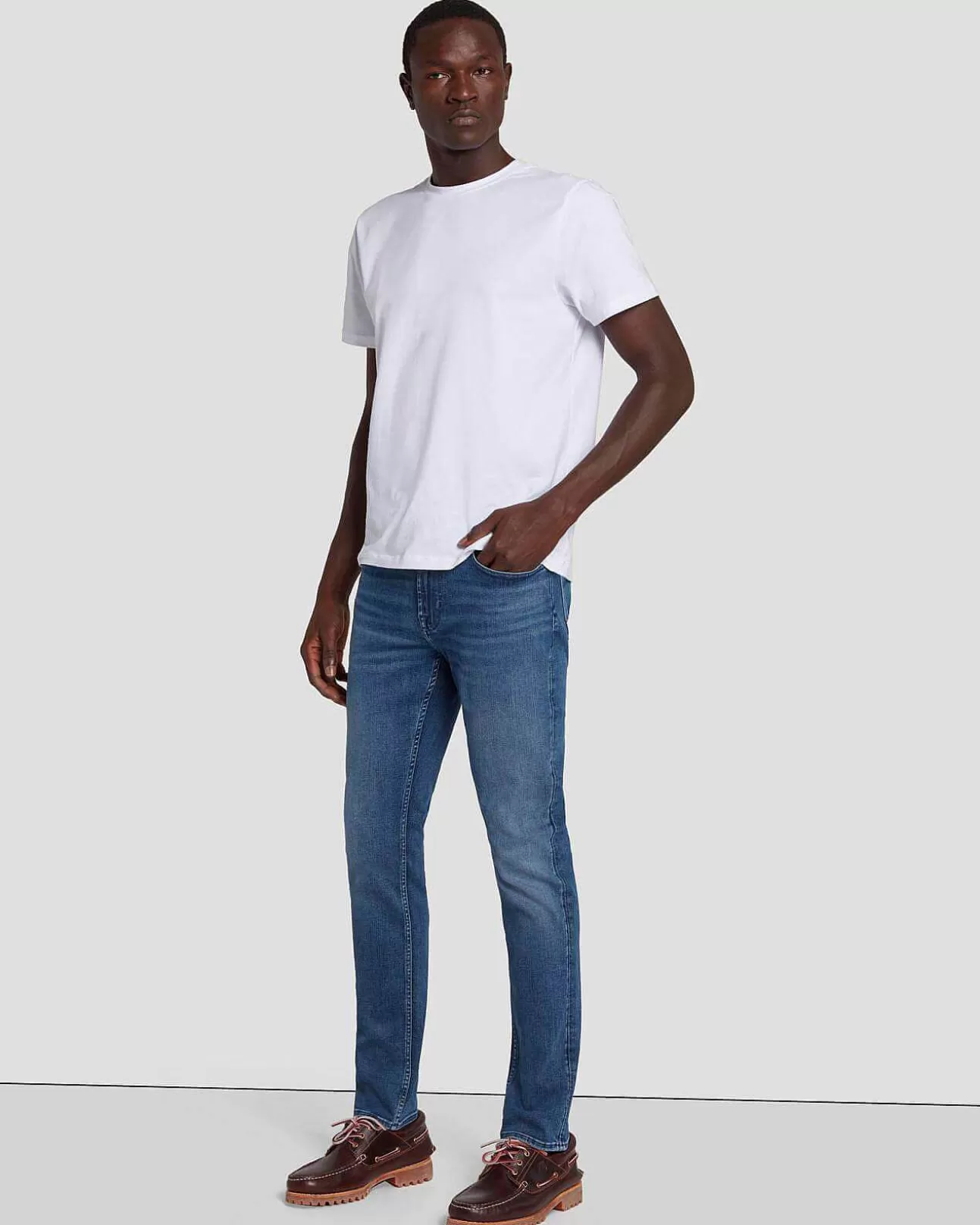 Jeans*Heren 7 For All Mankind Earthkind Stretch Tek Paxtyn In Mentor