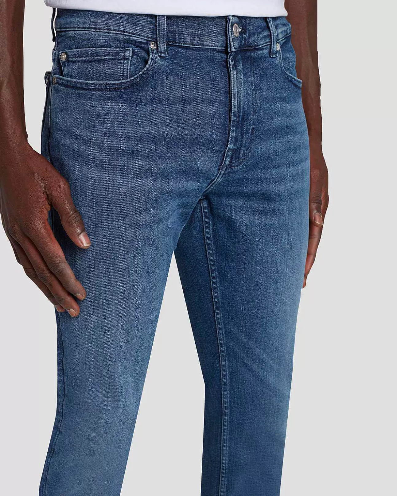 Jeans*Heren 7 For All Mankind Earthkind Stretch Tek Paxtyn In Doolhof