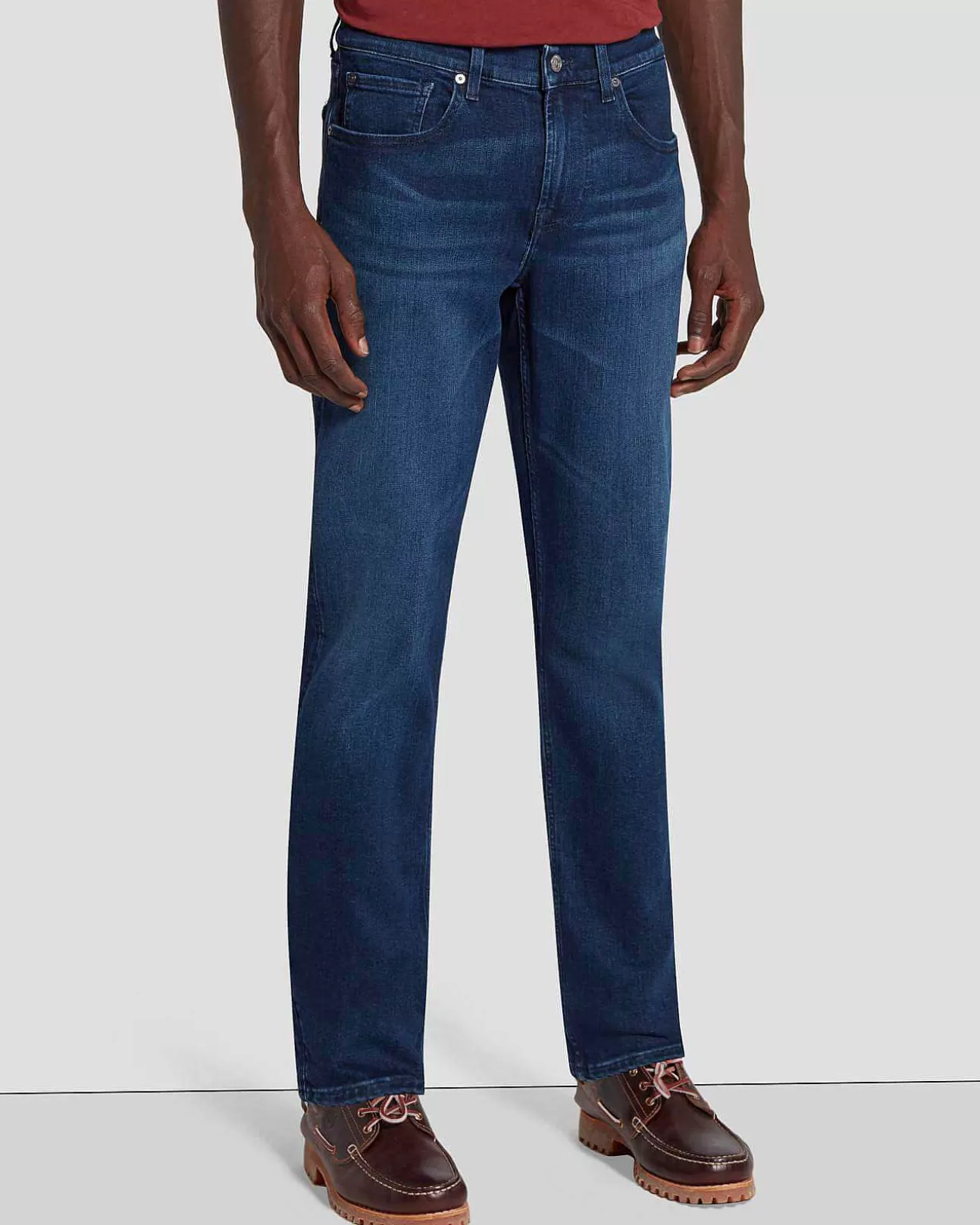 Jeans*Heren 7 For All Mankind Earthkind Stretch Tek Slimmy Loopt Taps Toe Doolhof