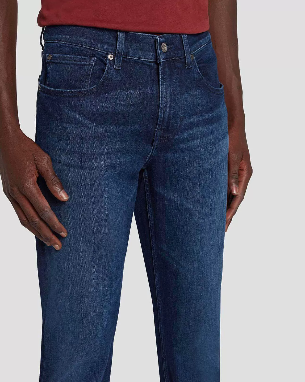 Jeans*Heren 7 For All Mankind Earthkind Stretch Tek Slimmy Loopt Taps Toe Doolhof