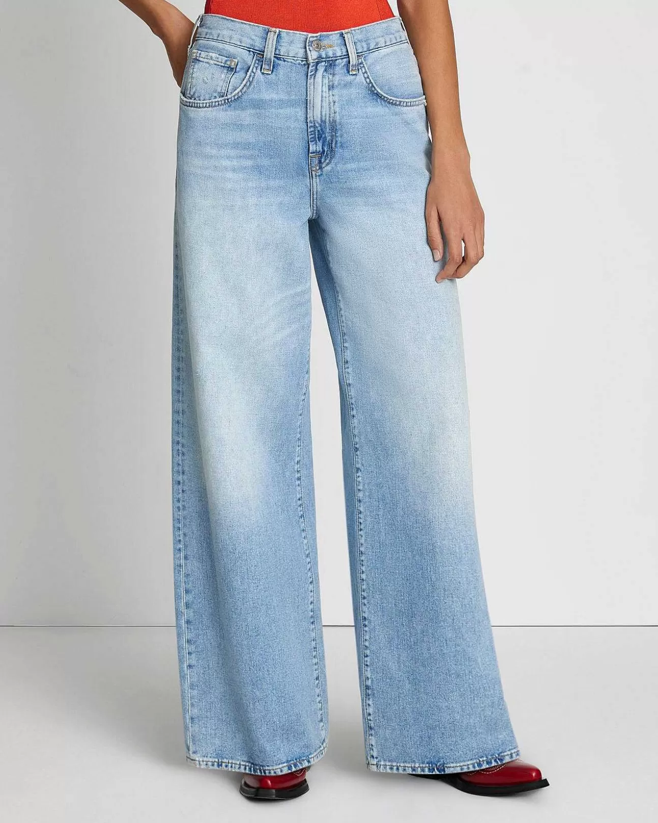 Jeans*Dames 7 For All Mankind Easy Lo Slouchy Met Wijde Pijpen Rothwel