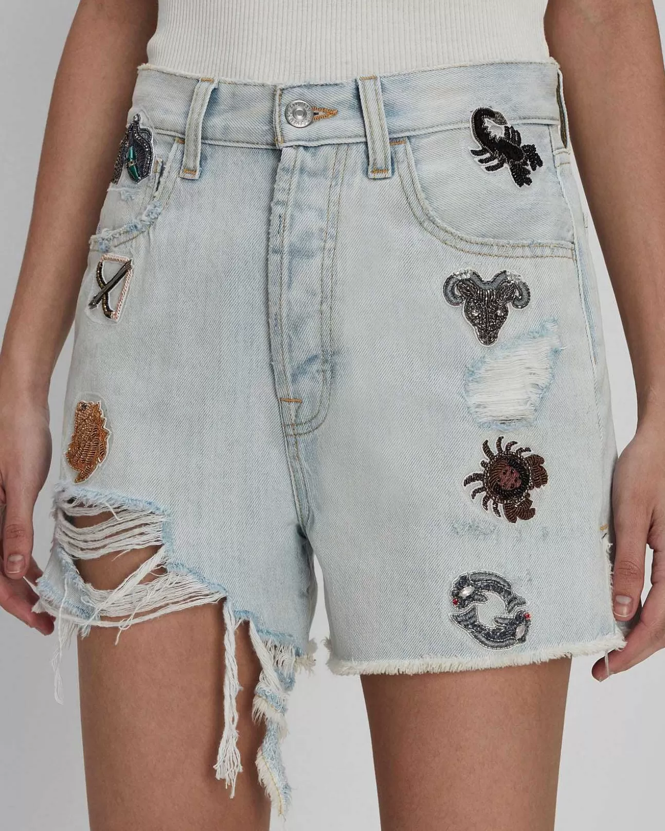 Jeans*Dames 7 For All Mankind Easy Ruby Short Met Zodiac Erin Rozemarijn