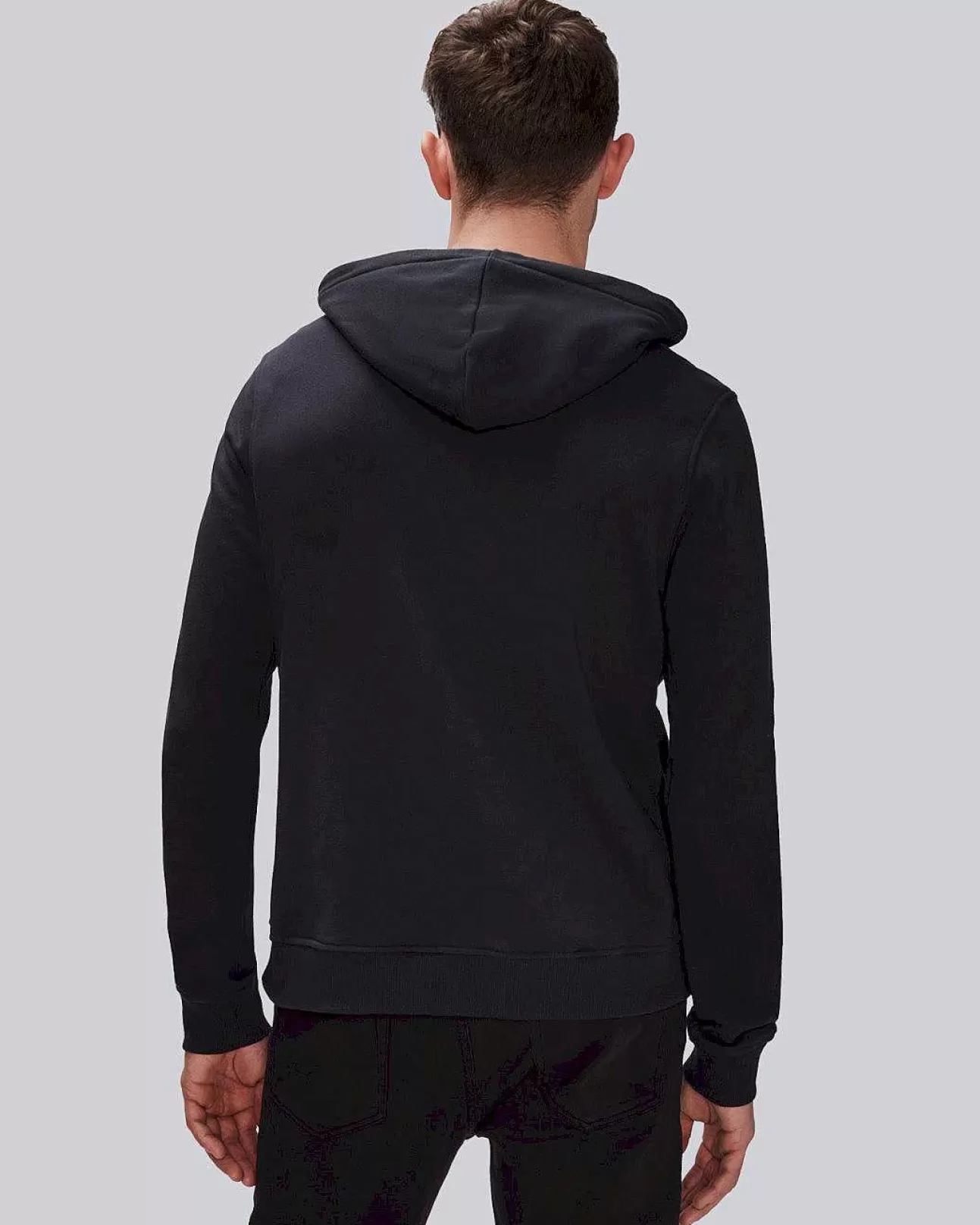 Truien*Heren 7 For All Mankind Essentiele Hoodie Met Rits Aan De Voorkant Marine