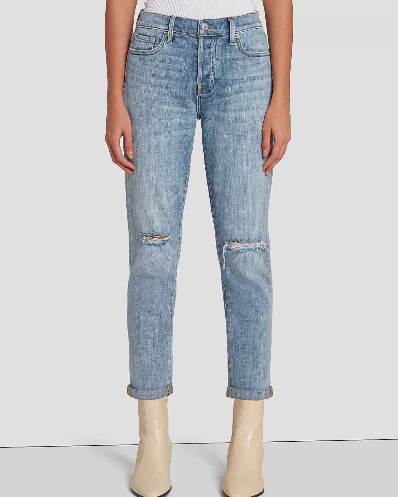 Jeans*Dames 7 For All Mankind Gebroken Keperstof Josefina In Calix