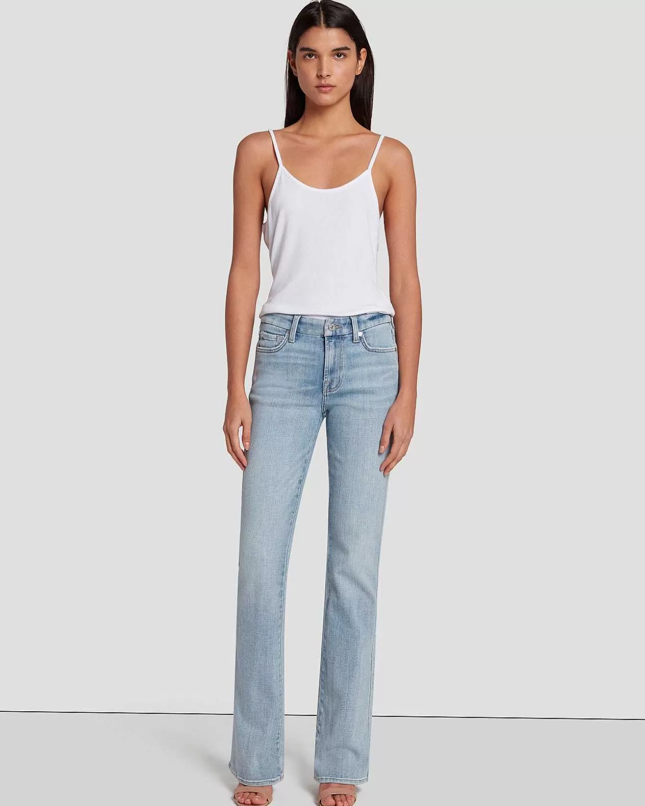 Jeans*Dames 7 For All Mankind Gebroken Keperstof Kimmie Bootcut In Coco Prive