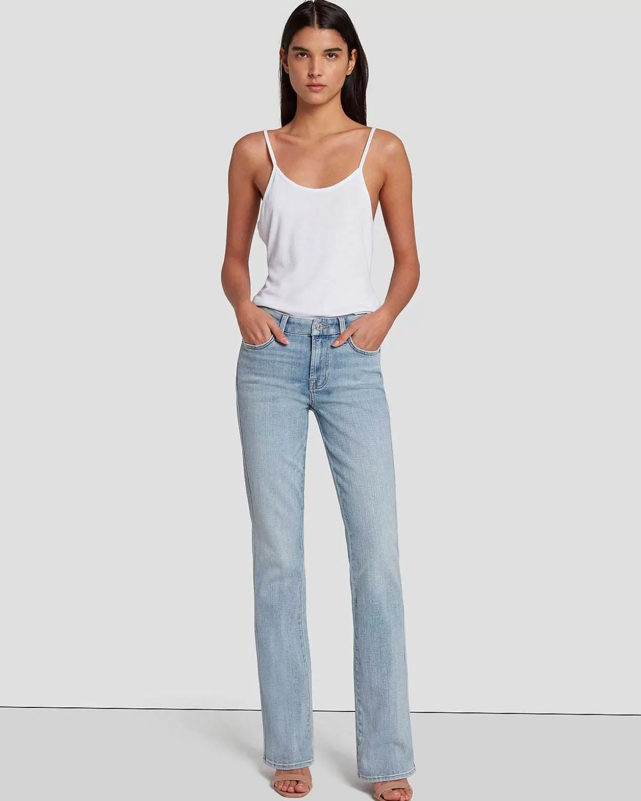 Jeans*Dames 7 For All Mankind Gebroken Keperstof Kimmie Bootcut In Coco Prive