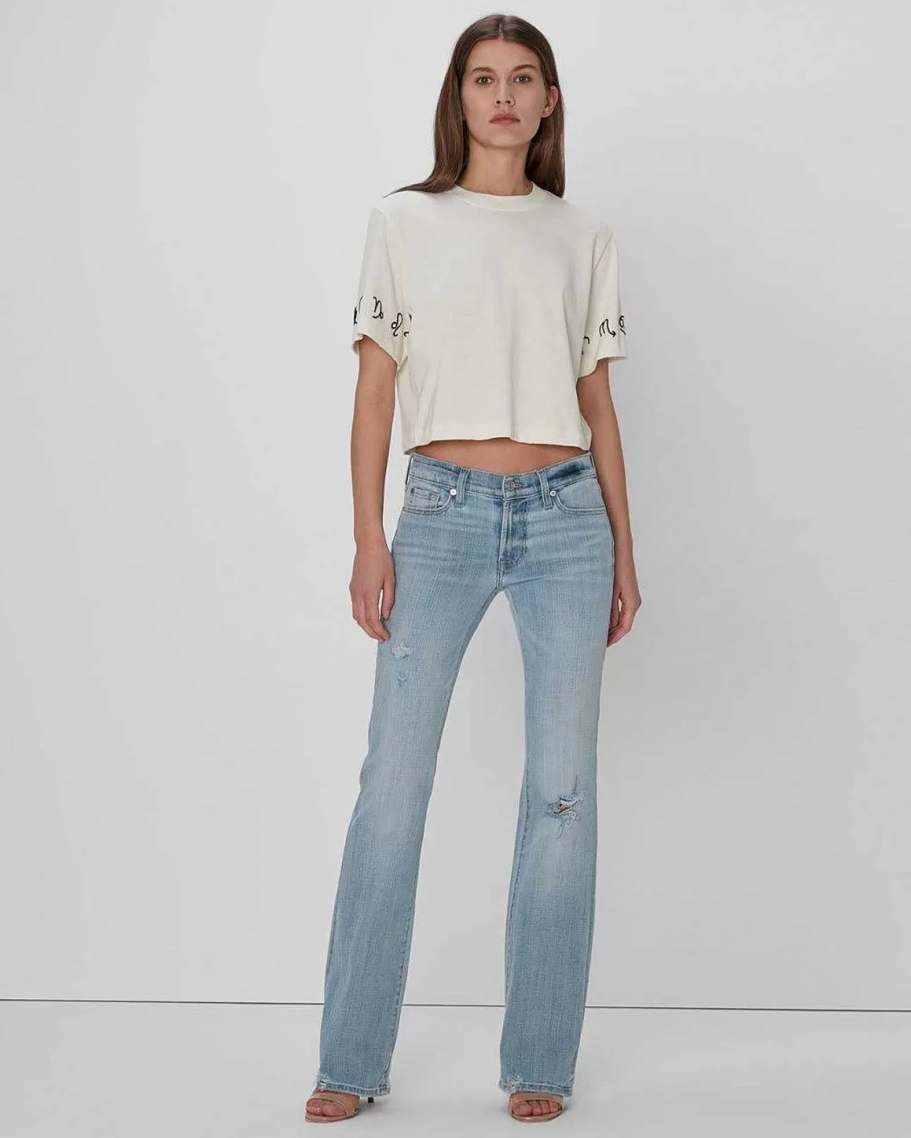 Jeans*Dames 7 For All Mankind Gebroken Twill Originele Bootcut In Coco Prive