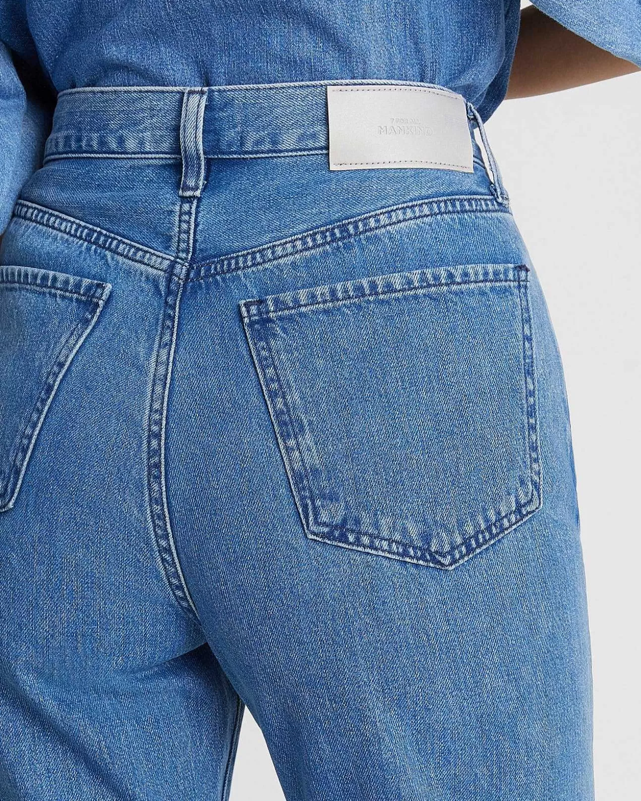 Jeans*Dames 7 For All Mankind Gemakkelijk Opvlammen Sterrenlapwerk