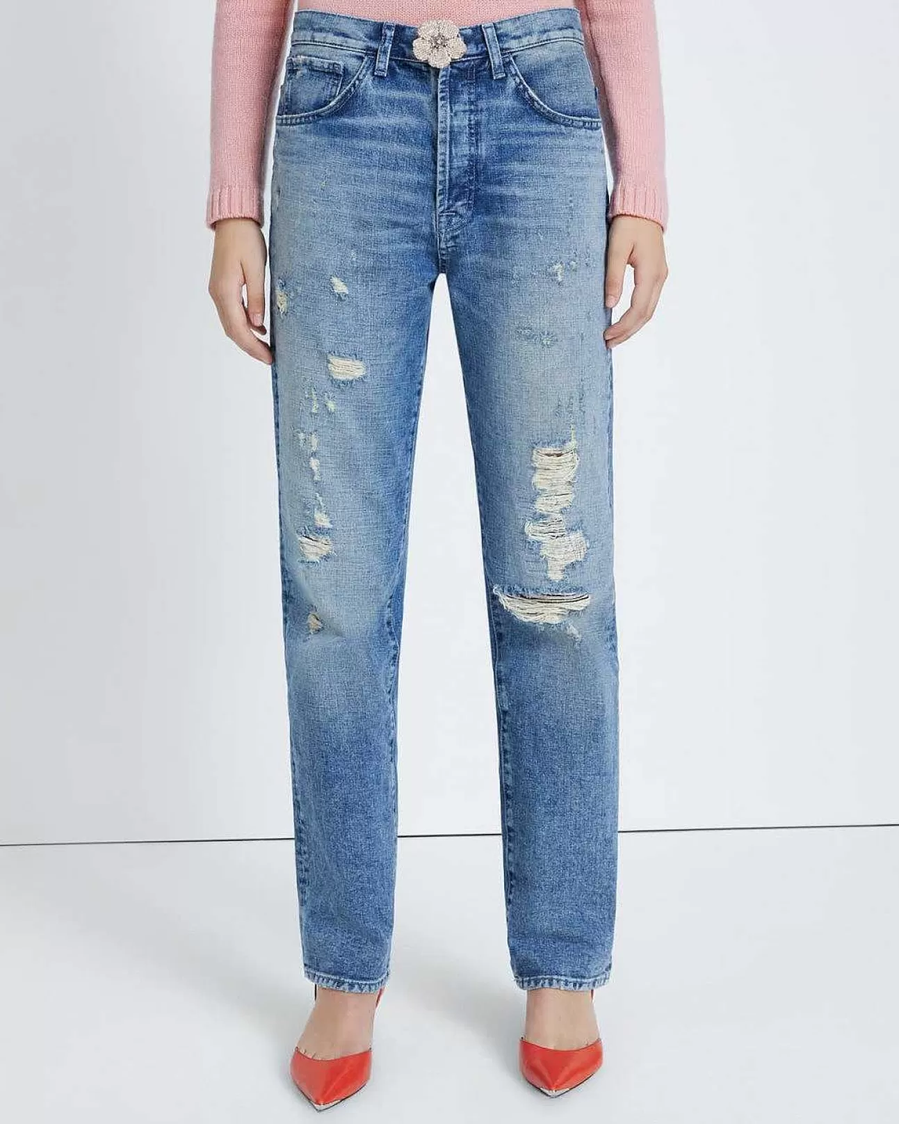 Jeans*Dames 7 For All Mankind Gemakkelijk Recht Naar Binnen Maribel