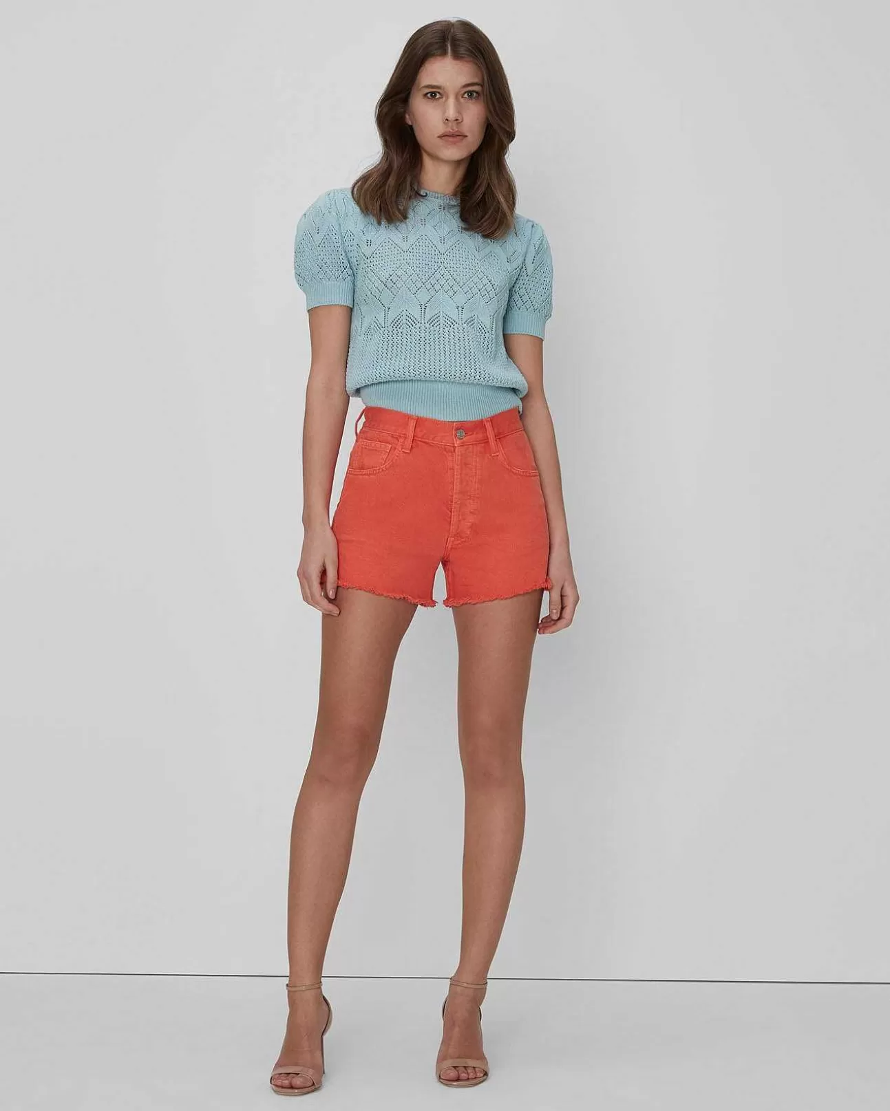 Jeans*Dames 7 For All Mankind Gemakkelijk Ruby Short In Tijger Lily