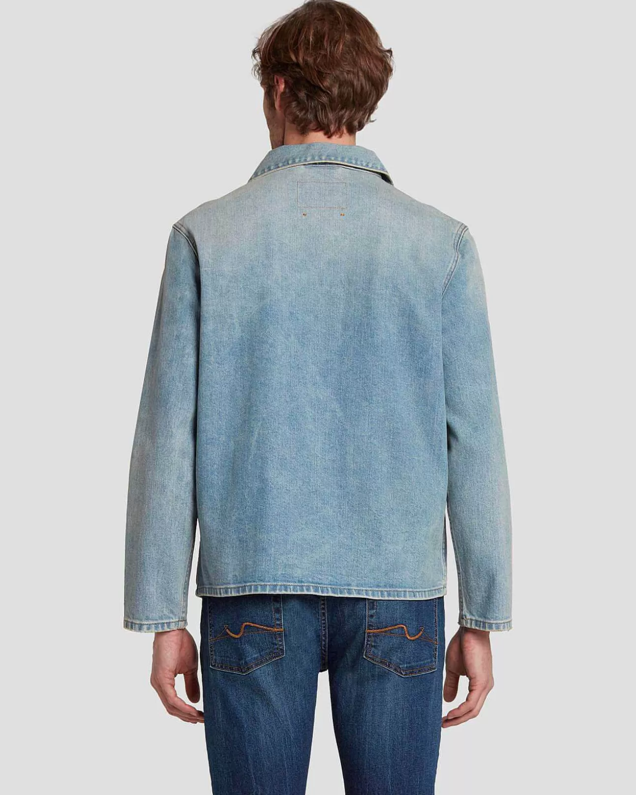 Jeans*Heren 7 For All Mankind Heritage Utility-Overshirt In Neem De Weg