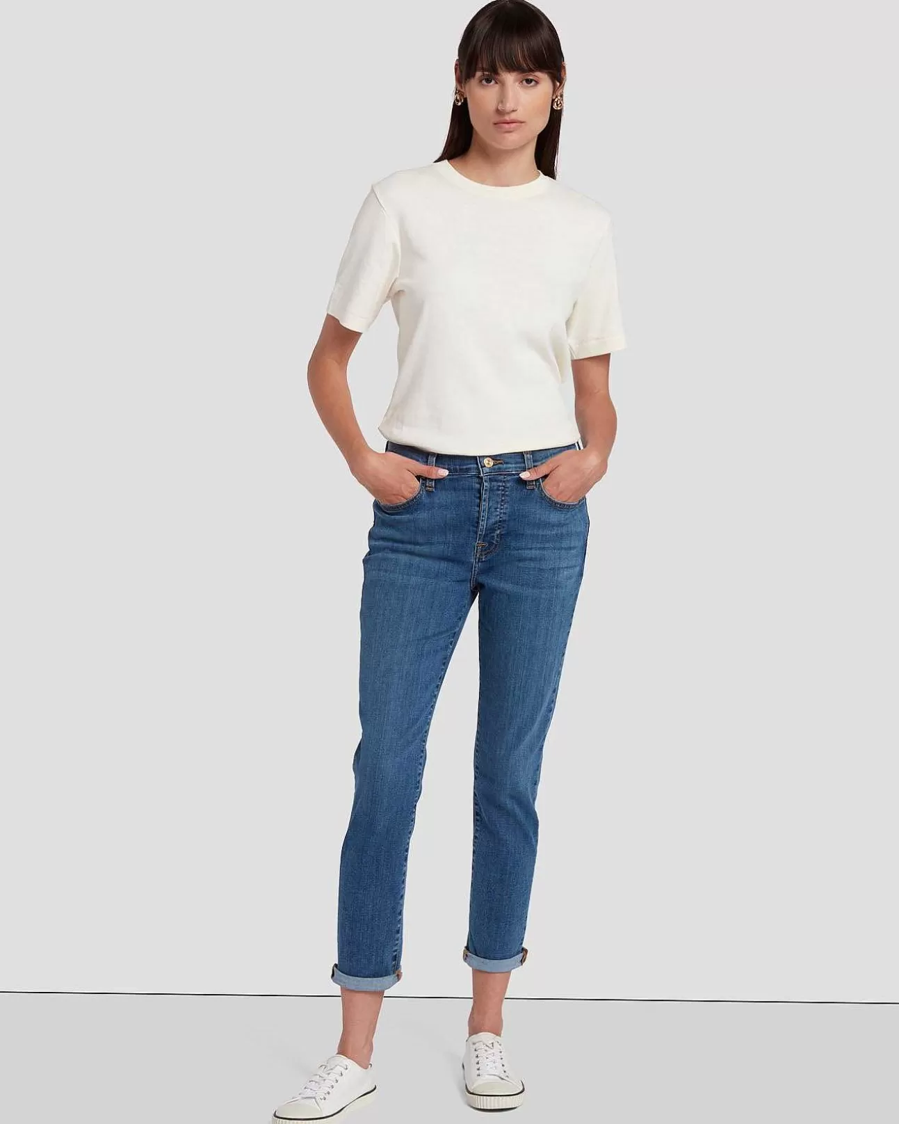 Jeans*Dames 7 For All Mankind Jozefina In Meisa