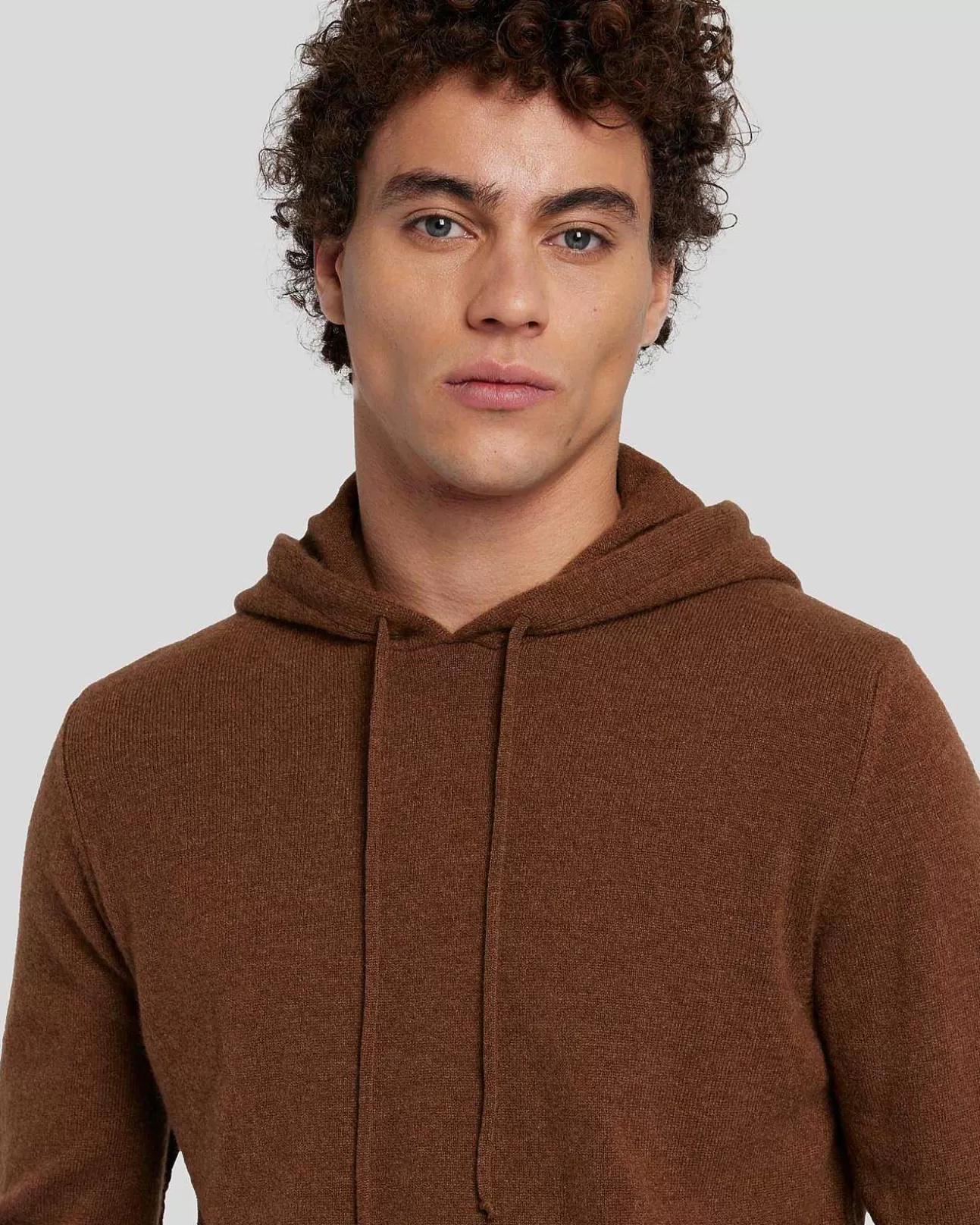 Truien*Heren 7 For All Mankind Kasjmier Hoodie In Framboos