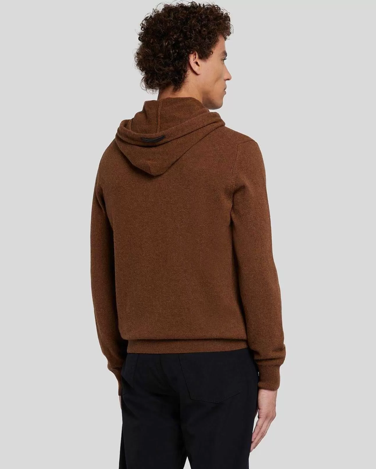 Truien*Heren 7 For All Mankind Kasjmier Hoodie In Zwart