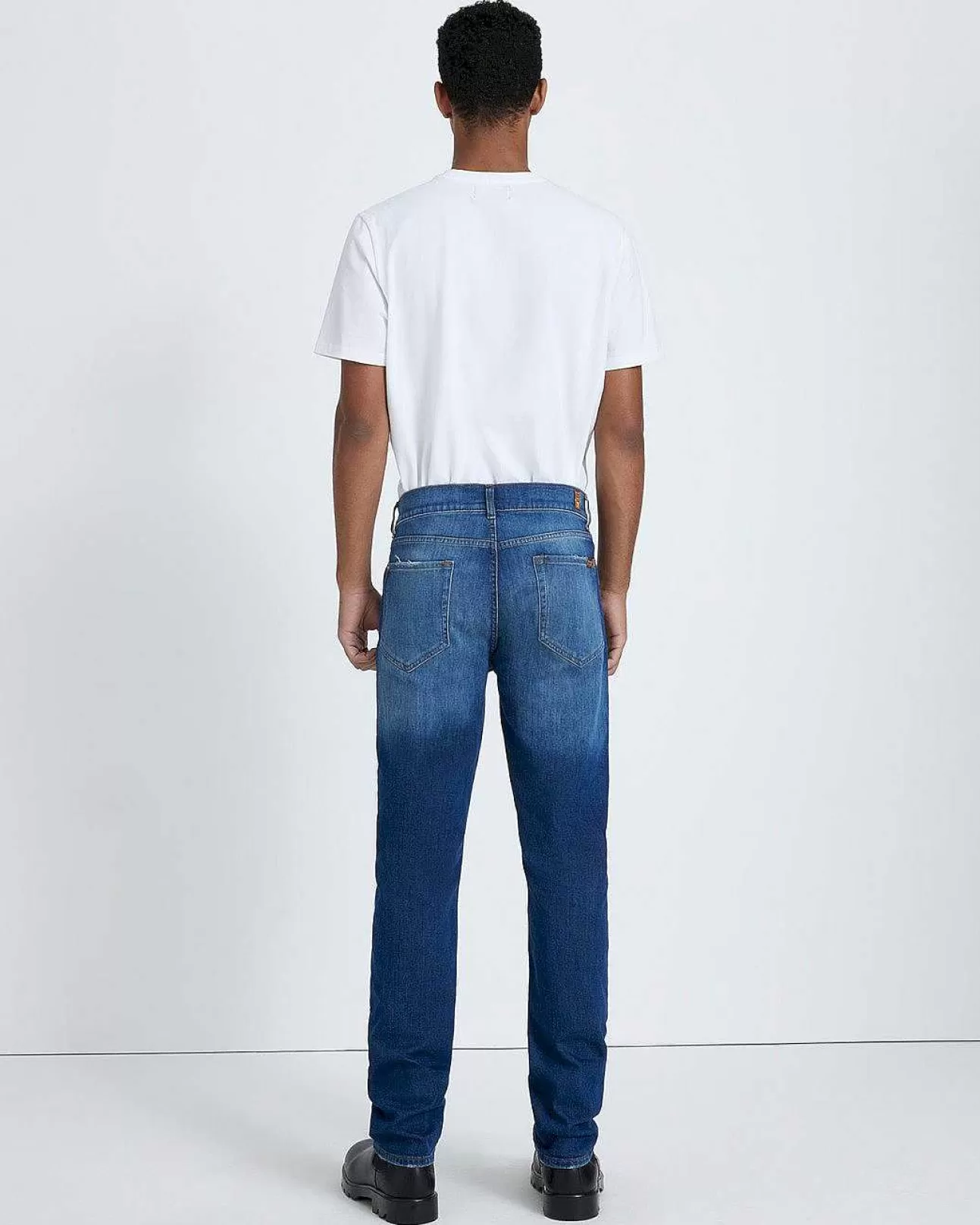 Jeans*Heren 7 For All Mankind Linkerhand Slimmy In Echt Zwart