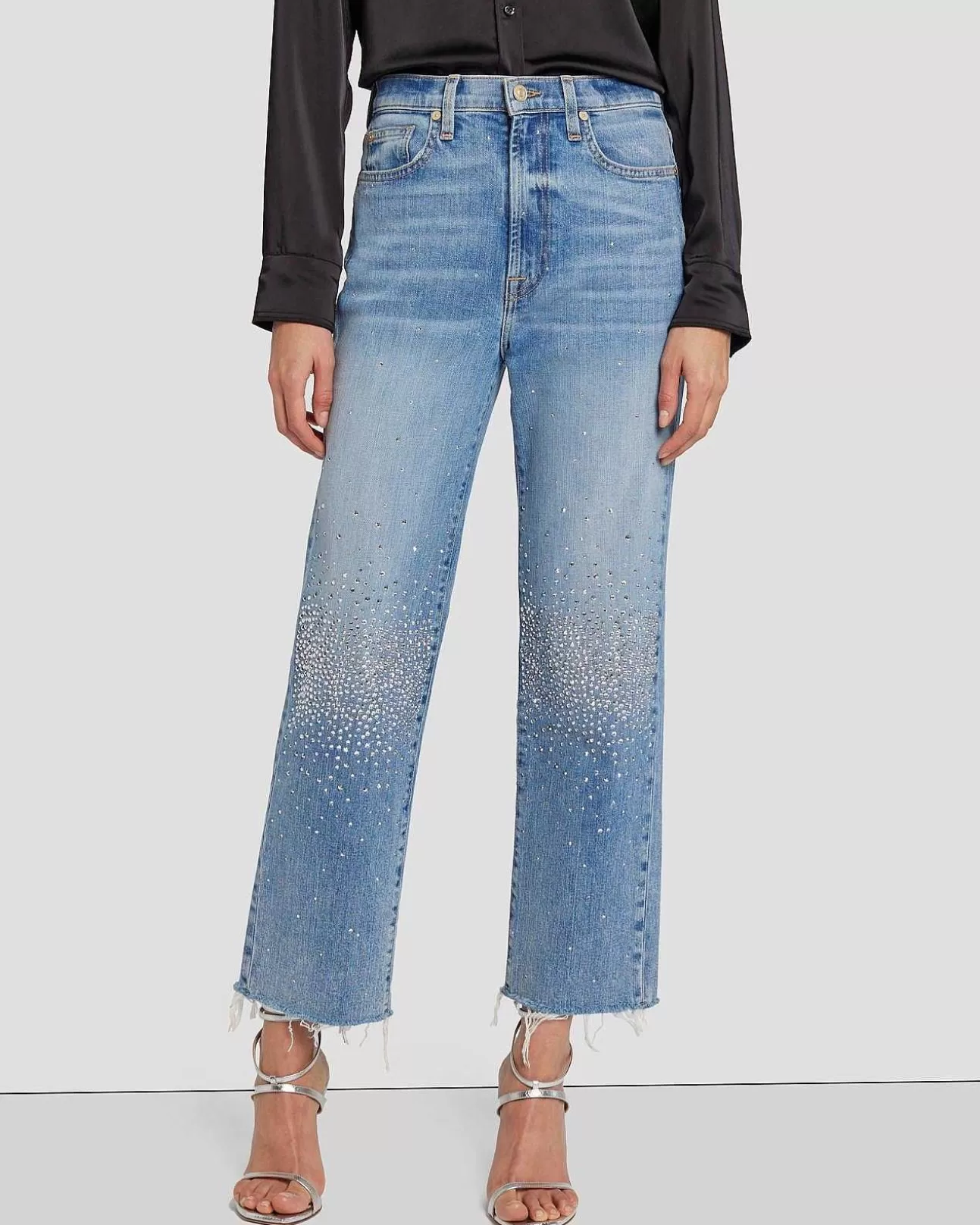 Jeans*Dames 7 For All Mankind Logan Verfraaide Kachelpijp In Ode Aan