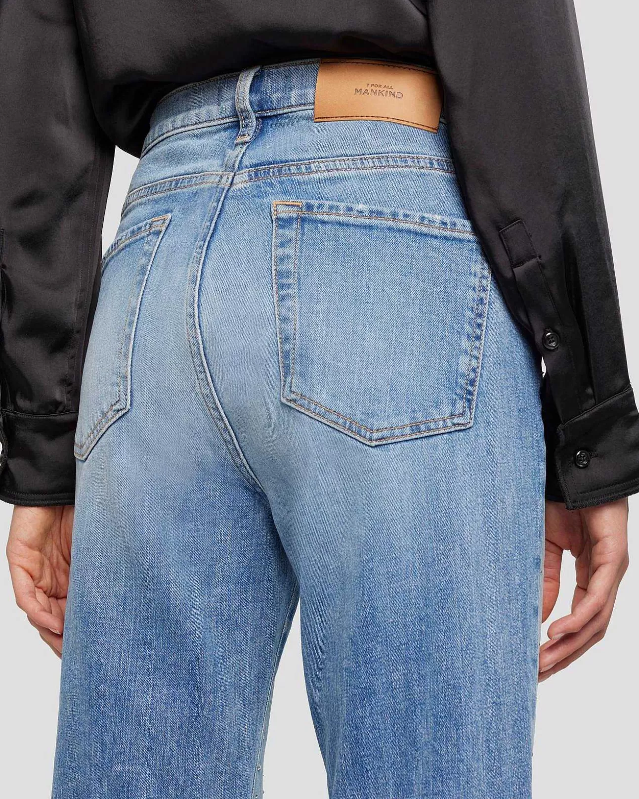 Jeans*Dames 7 For All Mankind Logan Verfraaide Kachelpijp In Ode Aan