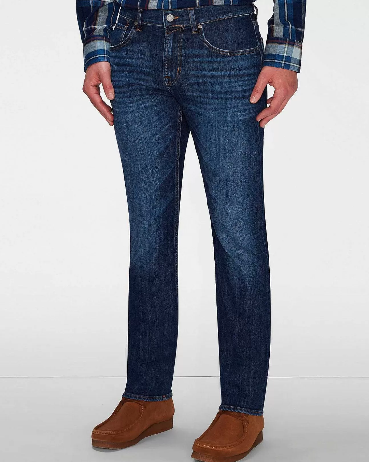 Jeans*Heren 7 For All Mankind Luchtweft Het Rechte Stuk Portofino