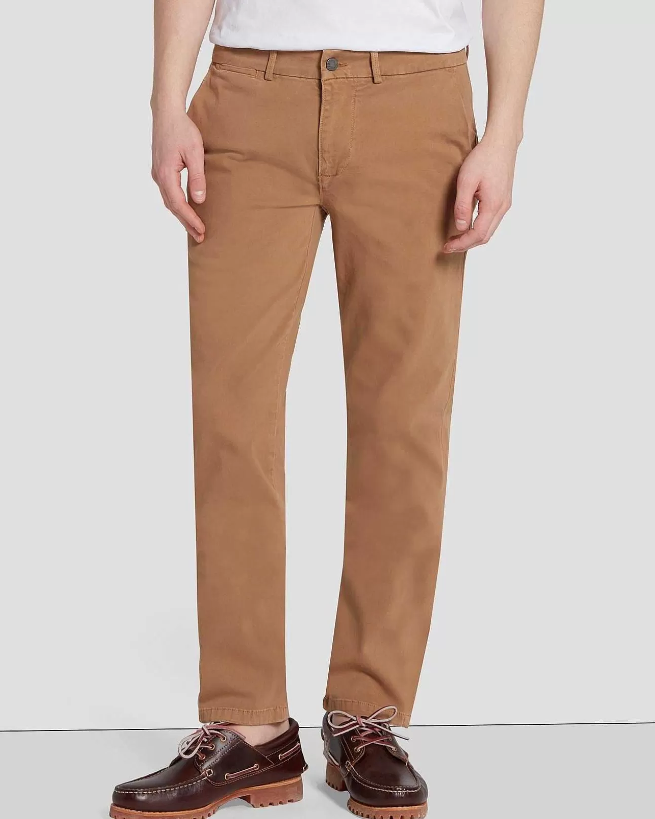 Korte Broeken En Broeken*Heren 7 For All Mankind Luxe Prestatie Slimmy Taps Toelopende Chino In Rivierbedding