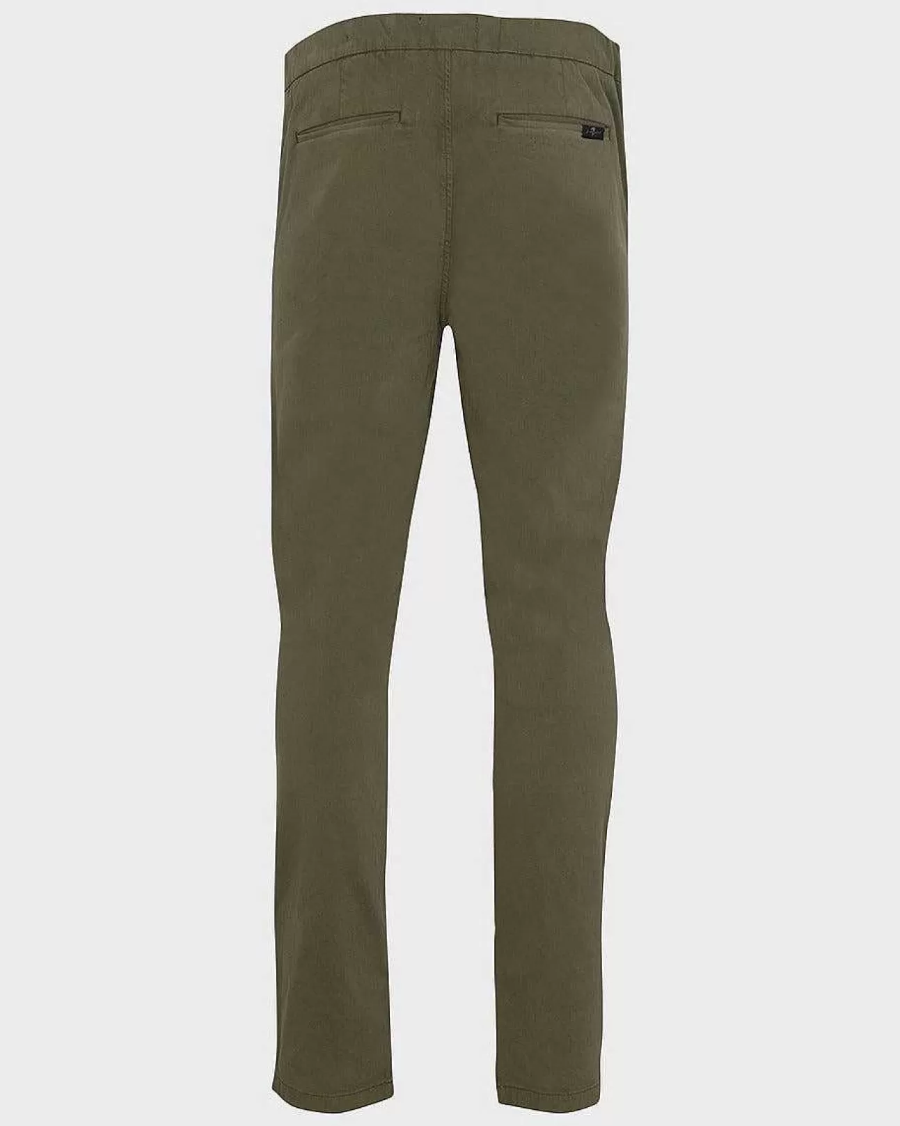 Jeans*Heren 7 For All Mankind Luxe Prestatie Slimmy Taps Toelopende Chino In Satijnen Olijf