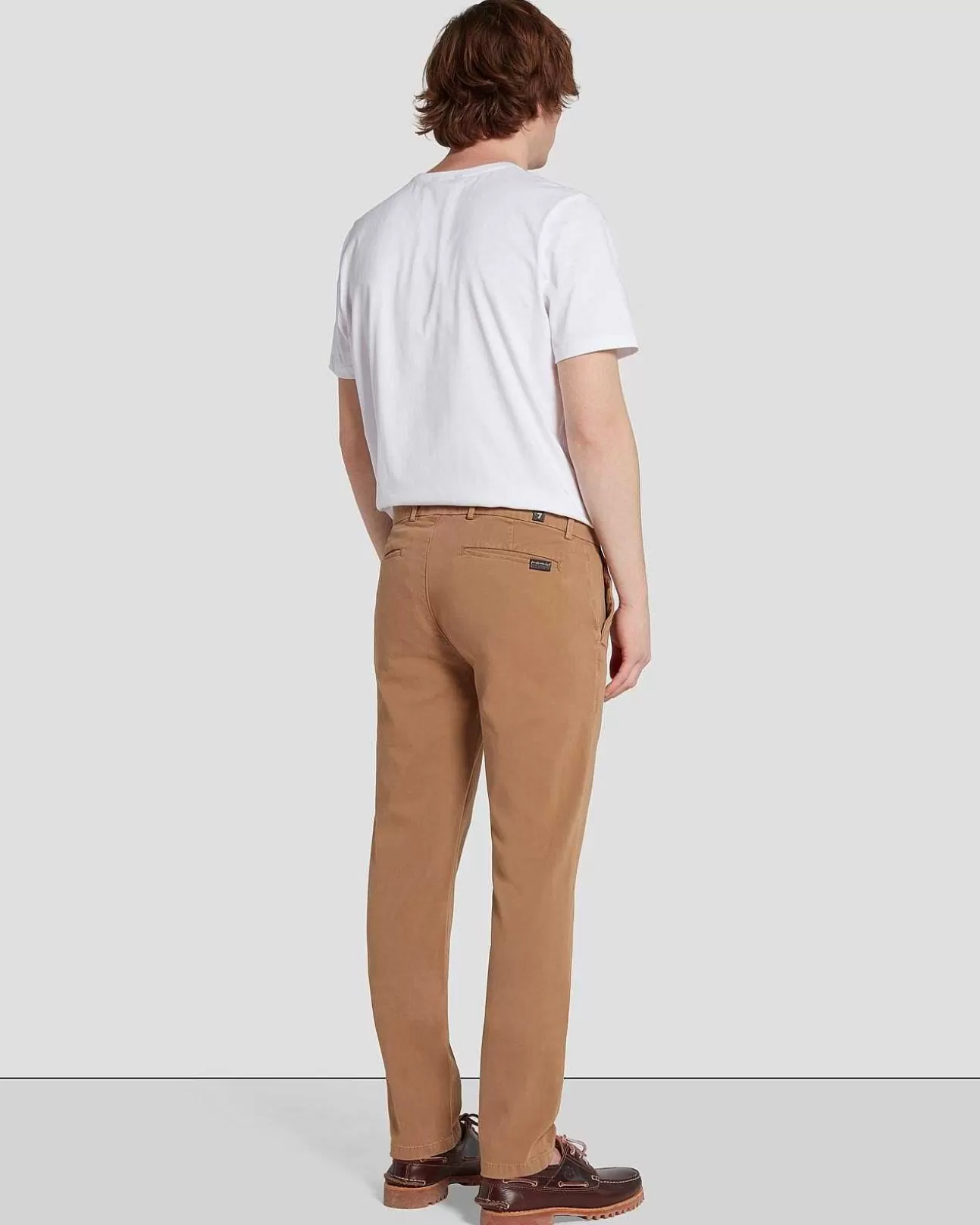 Korte Broeken En Broeken*Heren 7 For All Mankind Luxe Prestatie Slimmy Taps Toelopende Chino In Rivierbedding