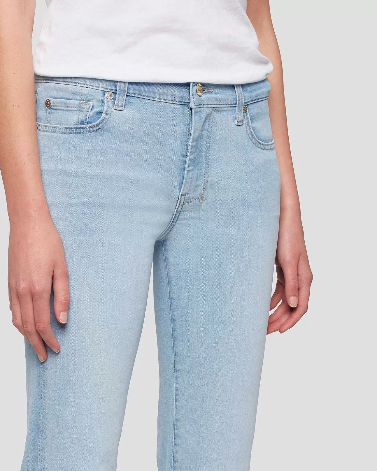 Jeans*Dames 7 For All Mankind Op Maat Gemaakte Dojo In Zwarte Roos