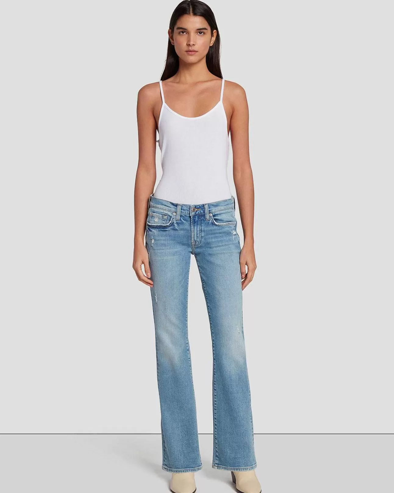 Jeans*Dames 7 For All Mankind Op Maat Gemaakte Originele Bootcut In Donker New York