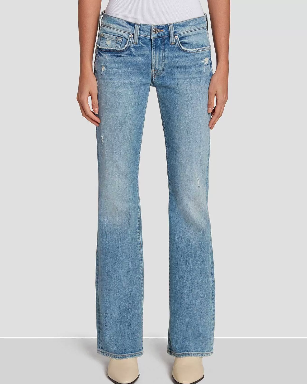 Jeans*Dames 7 For All Mankind Op Maat Gemaakte Originele Bootcut In Donker New York