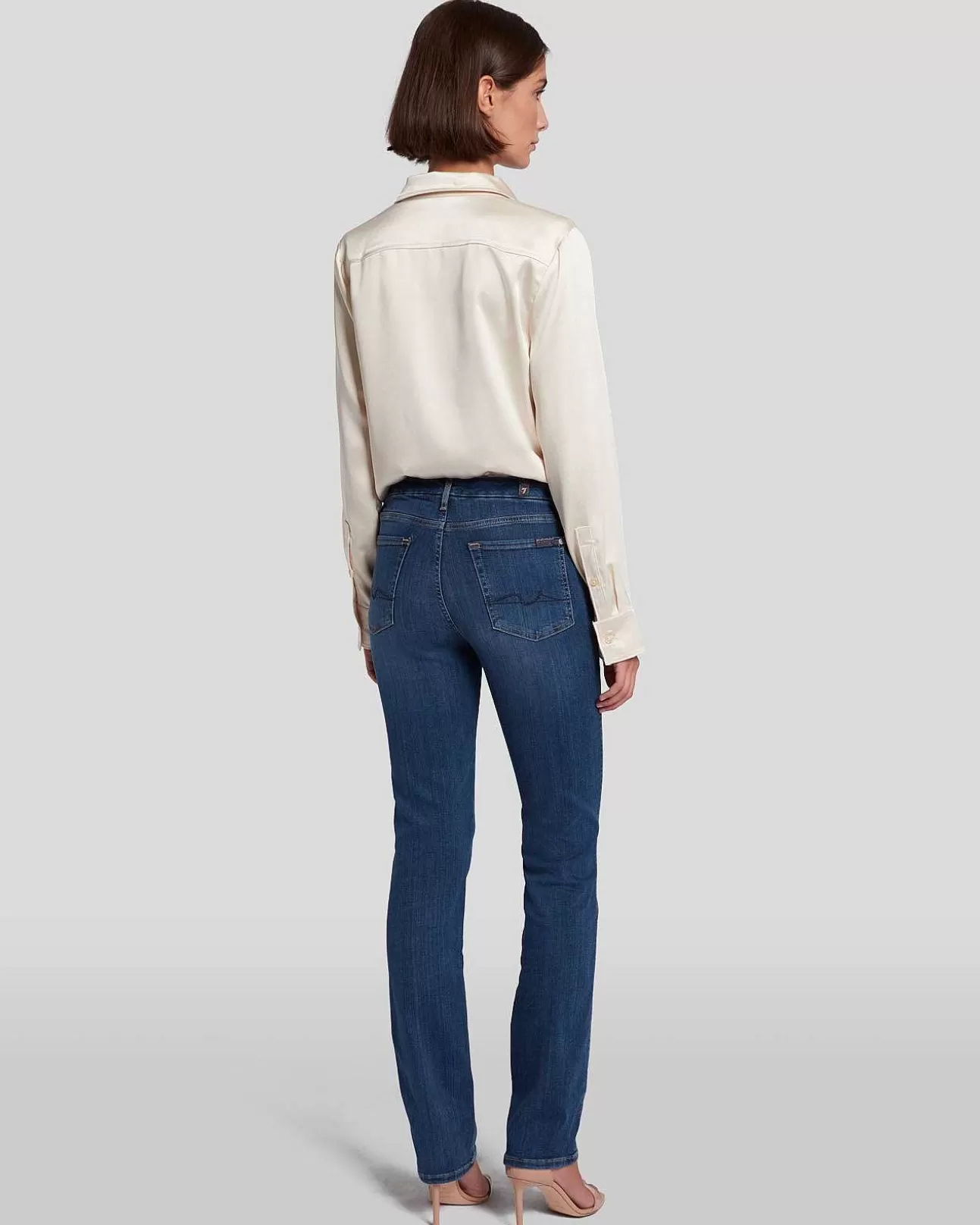 Jeans*Dames 7 For All Mankind Slanke Illusie Kimmie Straight In Luxe Liefdesverhaal Silovstry