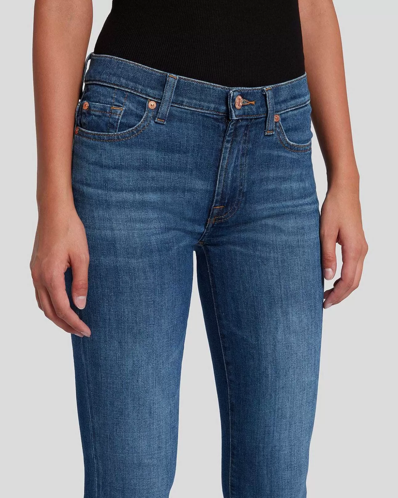 Jeans*Dames 7 For All Mankind Slim Illusion Hoge Taille Skinny-In Hoogtelijn