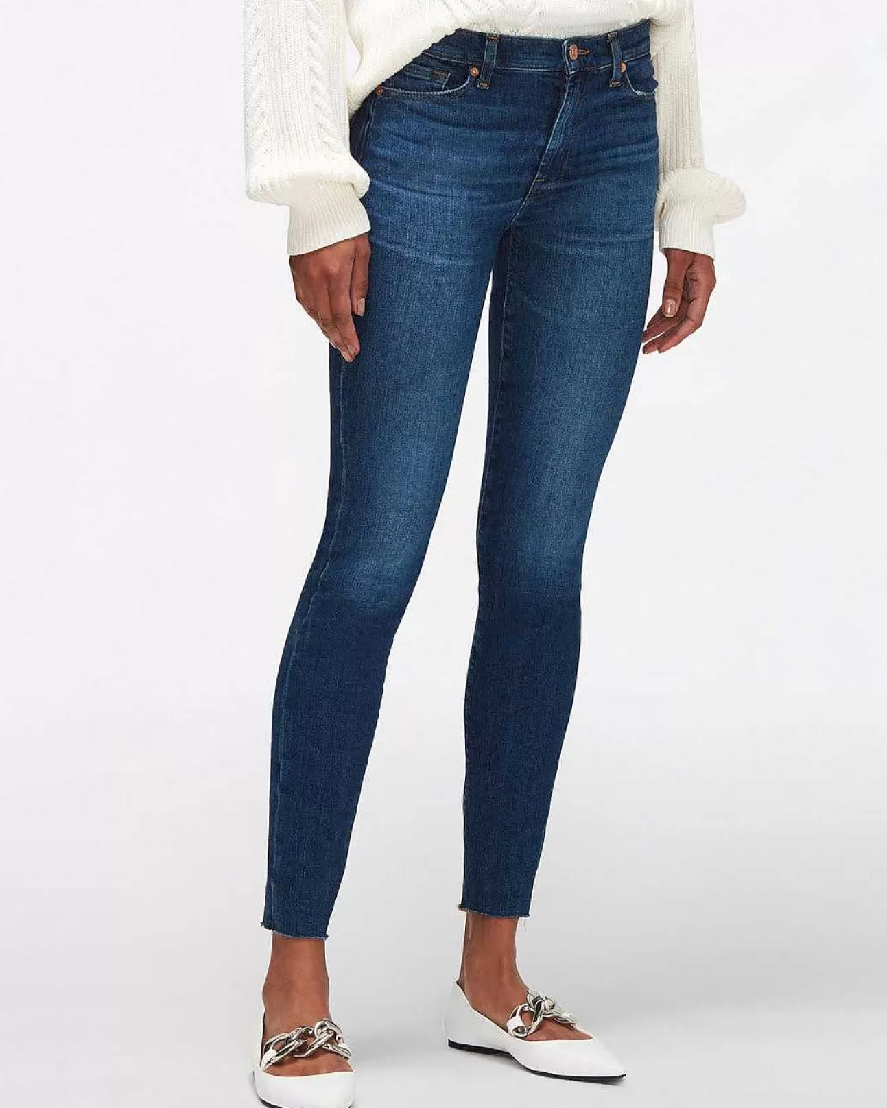 Jeans*Dames 7 For All Mankind Slim Illusion Hoge Taille Skinny-In Hoogtelijn