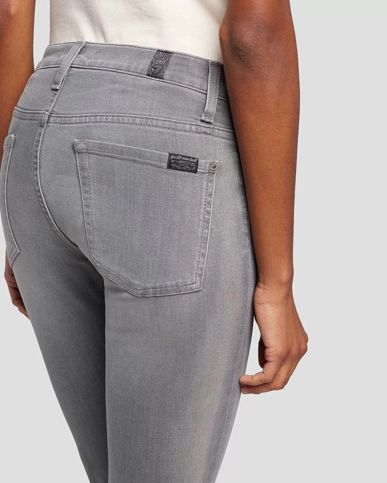 Jeans*Dames 7 For All Mankind Slim Illusion Skinny Luxe Hoge Taille In Gelukzaligheid