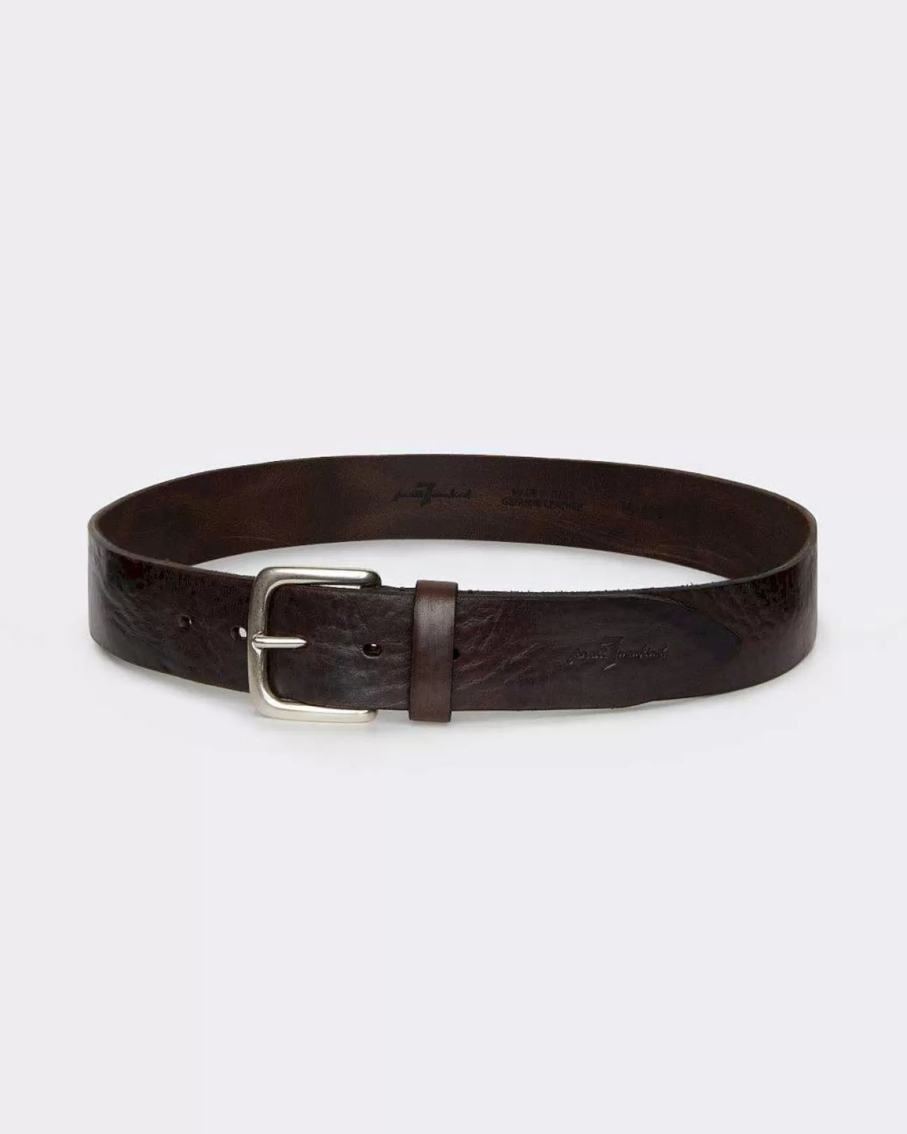 Heren 7 For All Mankind Tijdloze Leren Riem Bruin