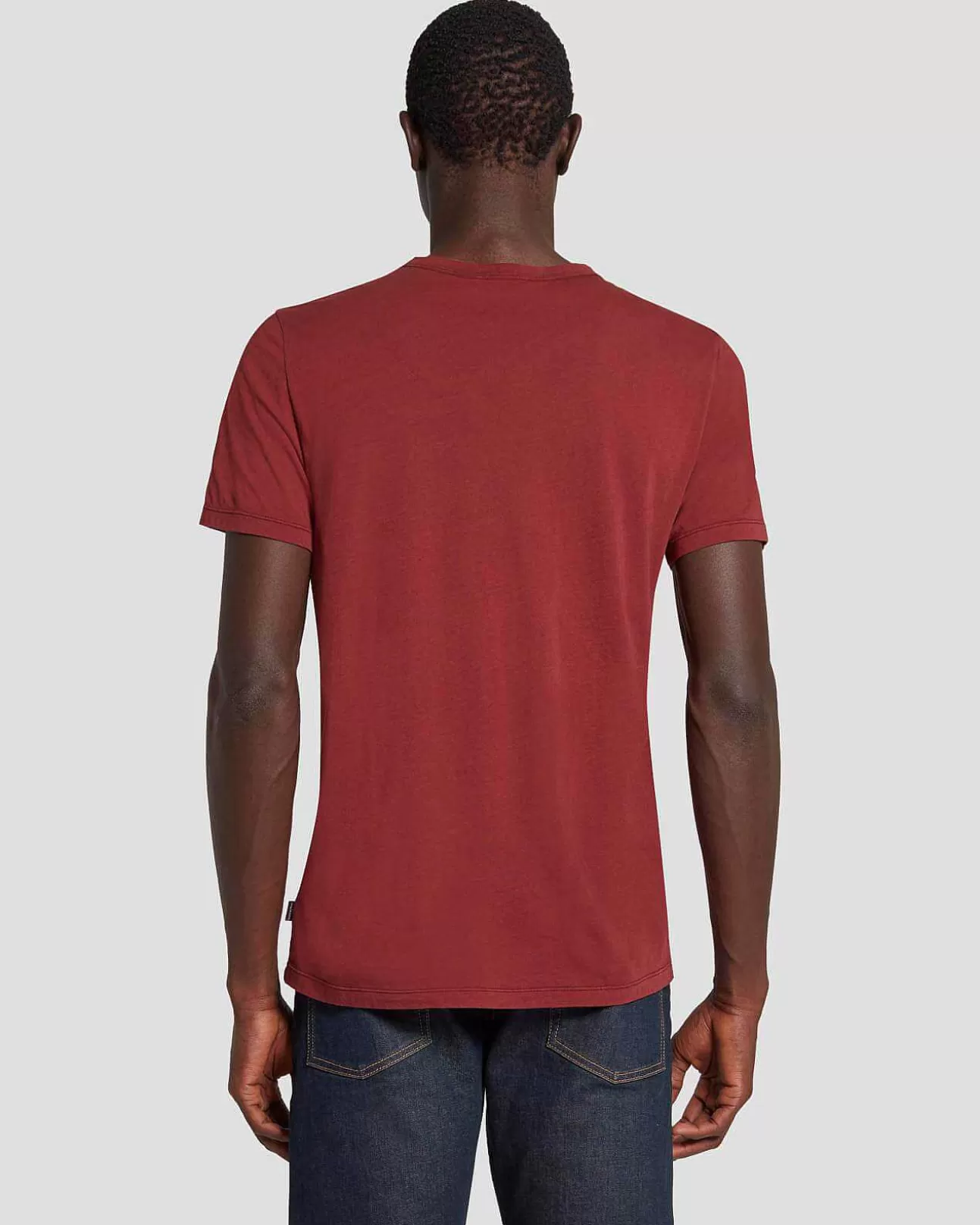 T-Stukken*Heren 7 For All Mankind Vederlicht T-Shirt Moerbei