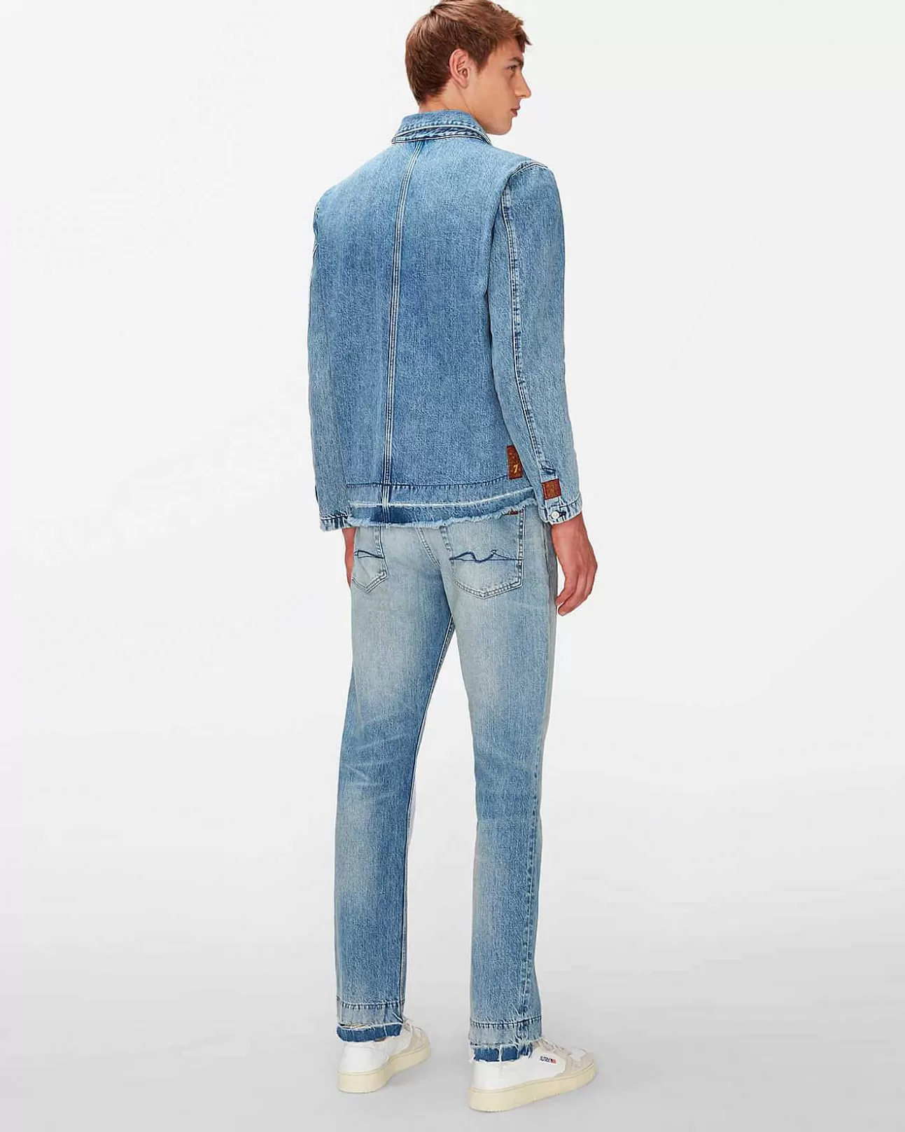 Jassen En Jassen*Heren 7 For All Mankind Werkkleding Overshirt In Vintage Blauw